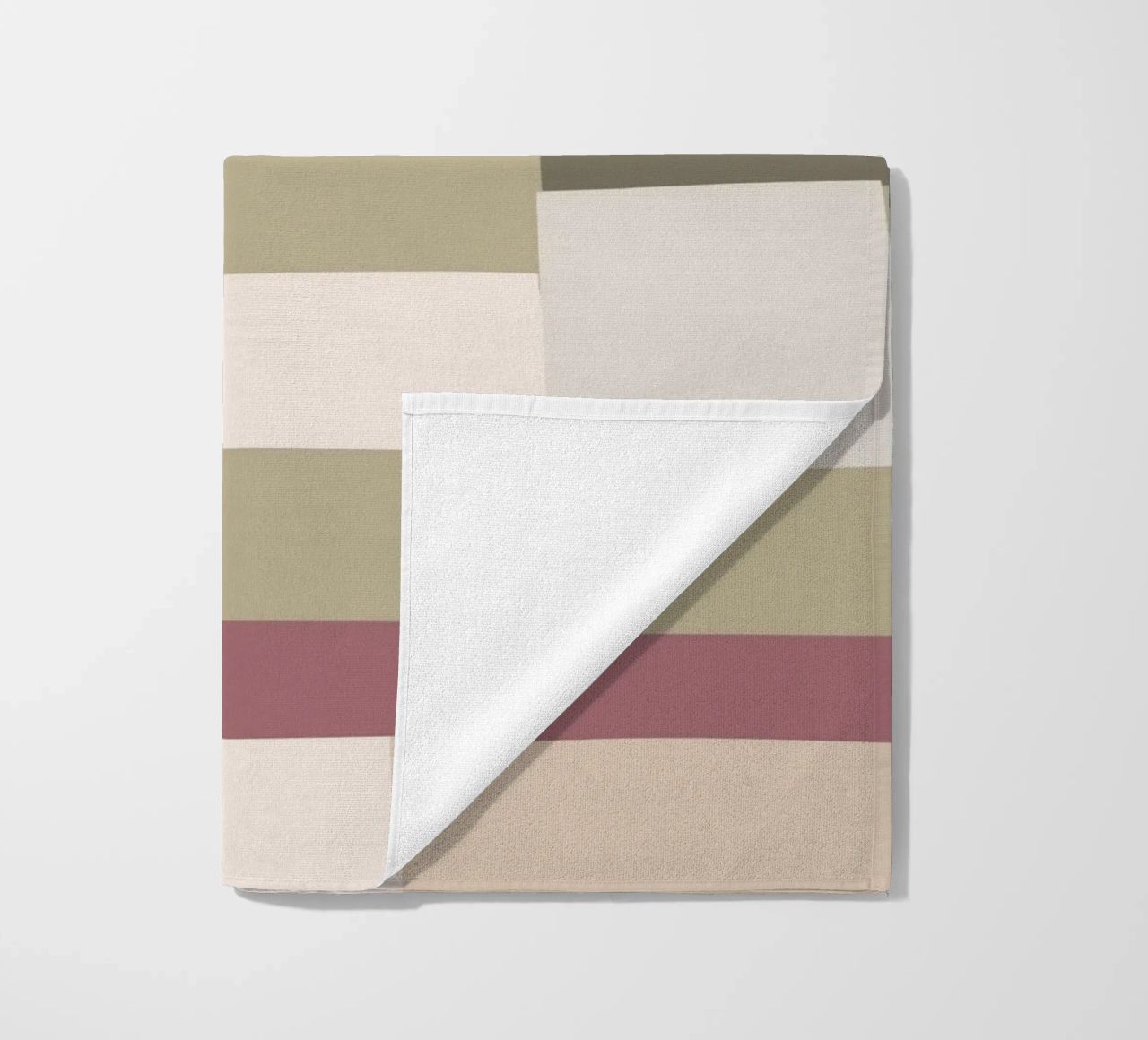 Mosaic | Color Blocking | Olive & Mauve telo mare da sabidussi