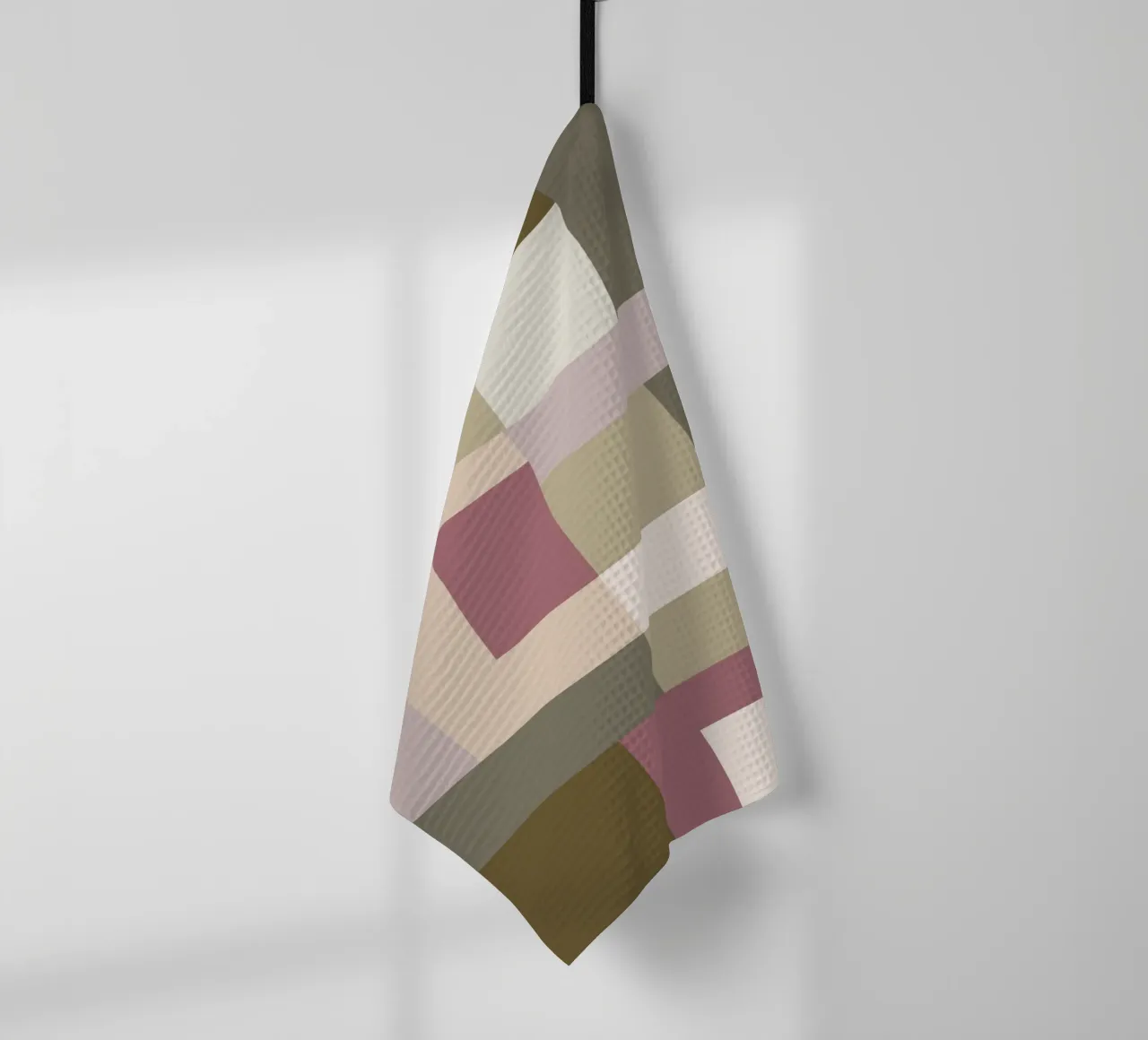 Mosaic | Color Blocking | Olive & Mauve torchon de sabidussi