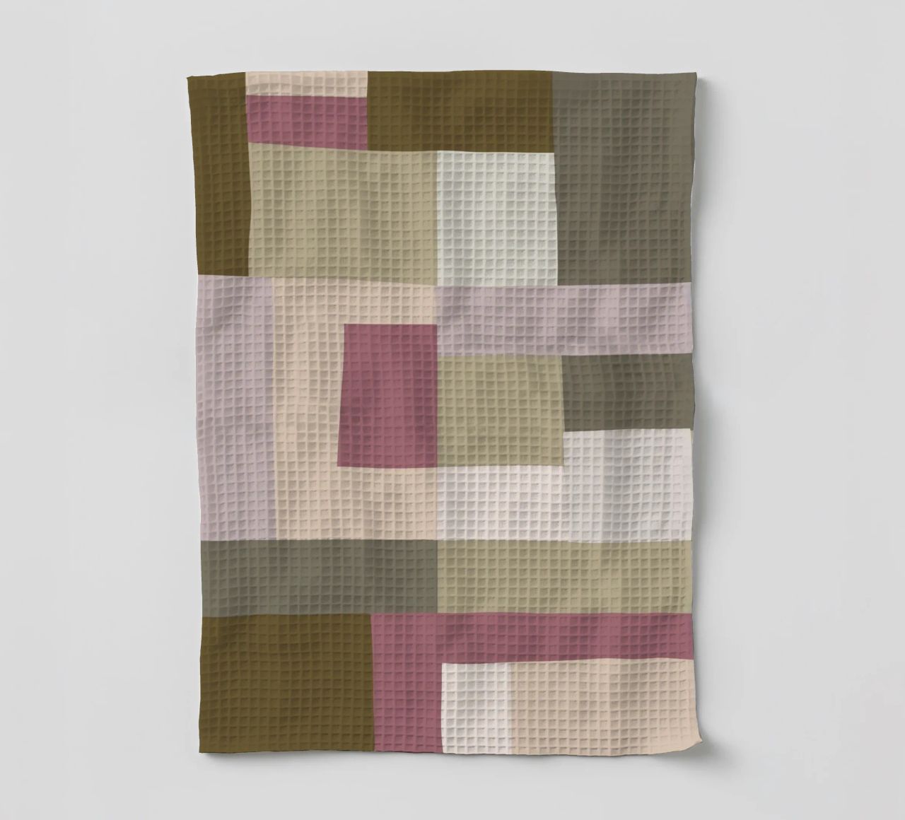 Mosaic | Color Blocking | Olive & Mauve canovaccio da cucina da sabidussi