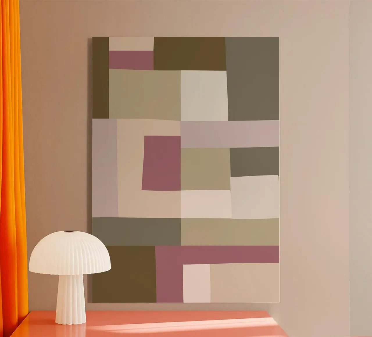 Mosaic | Color Blocking | Olive & Mauve plexiglass da sabidussi