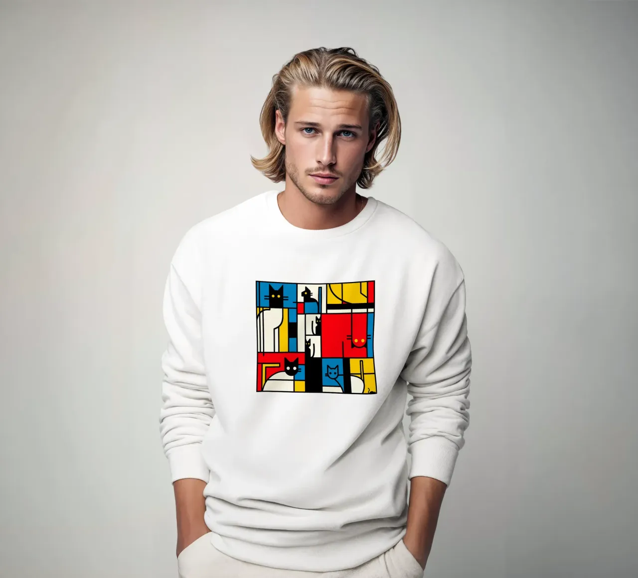 I gatti di Mondrian felpa da Tobe Fonseca