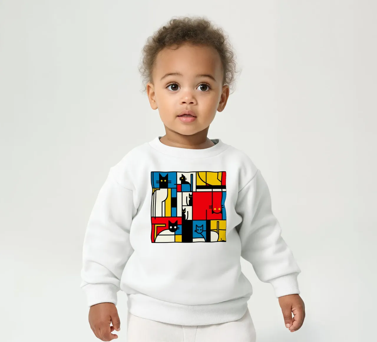 I gatti di Mondrian felpa neonato da Tobe Fonseca