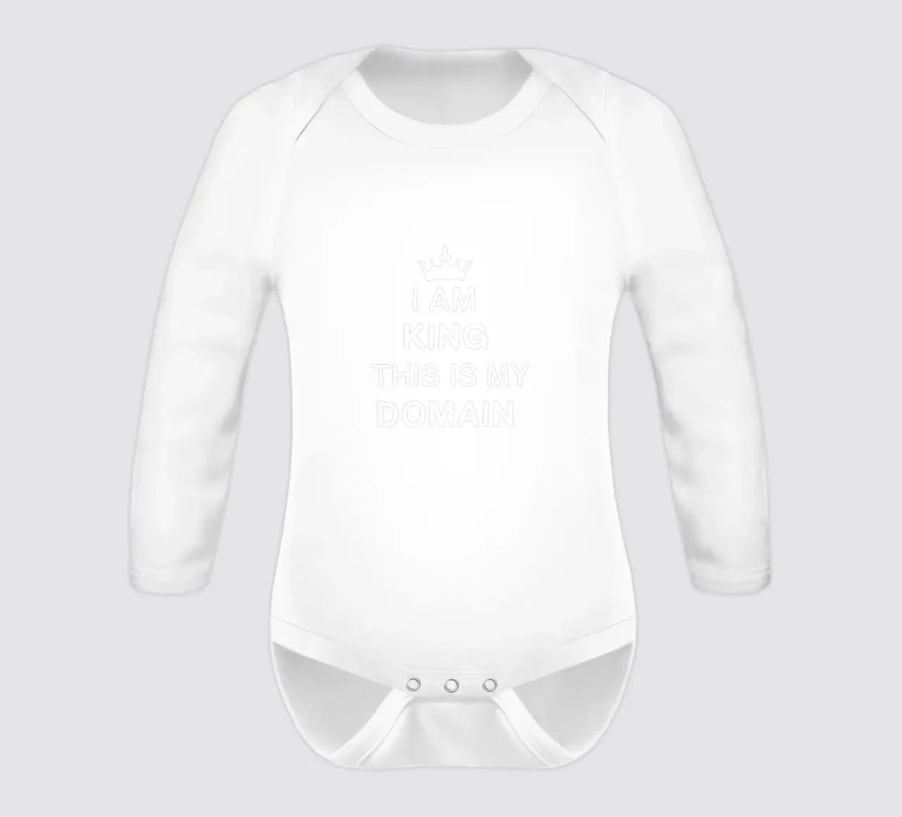 I am king. This is my domain long-sleeve baby romper by happieeagle