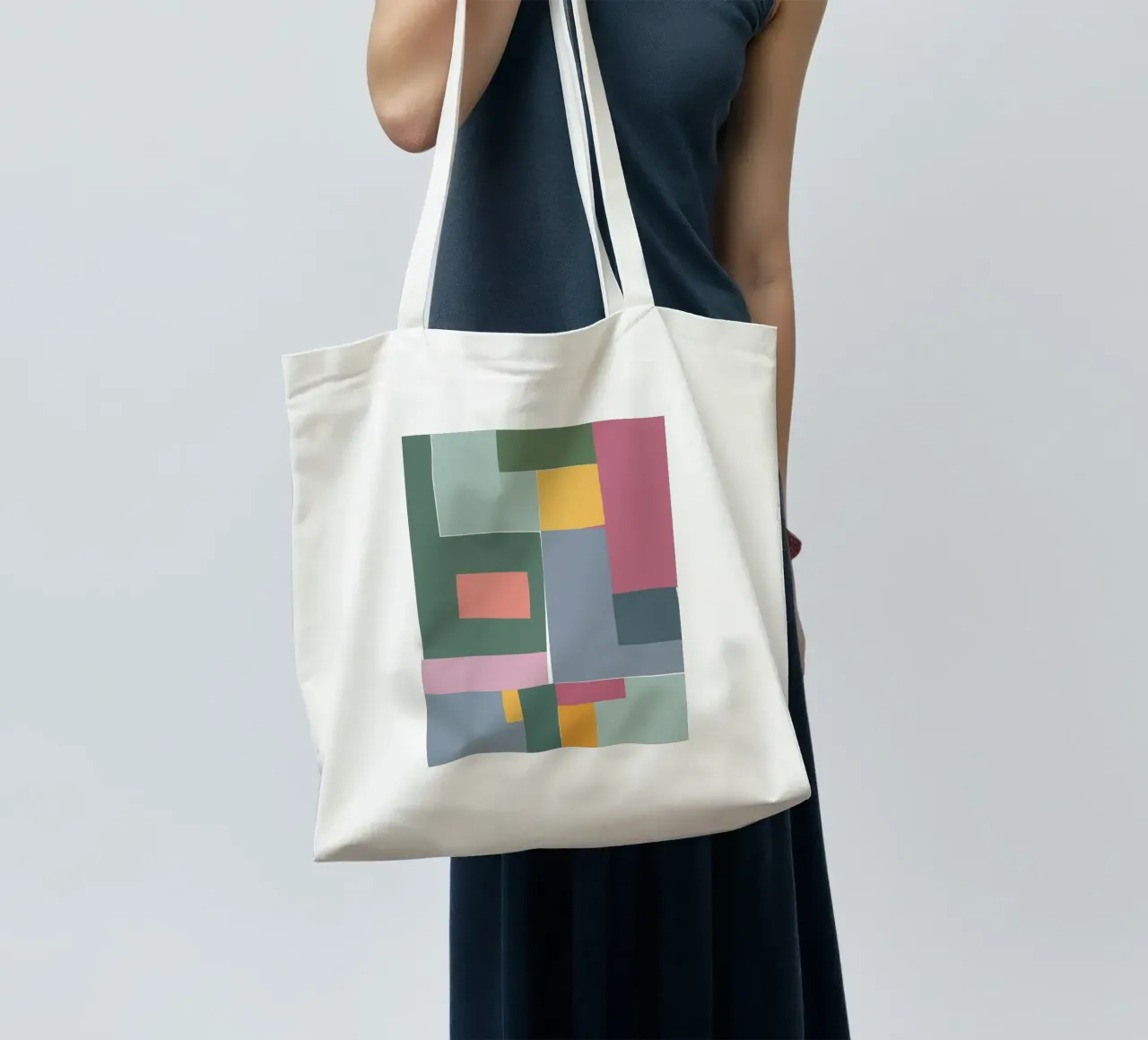 Mosaic Tertiaries | Color Blocking borsa in juta da sabidussi