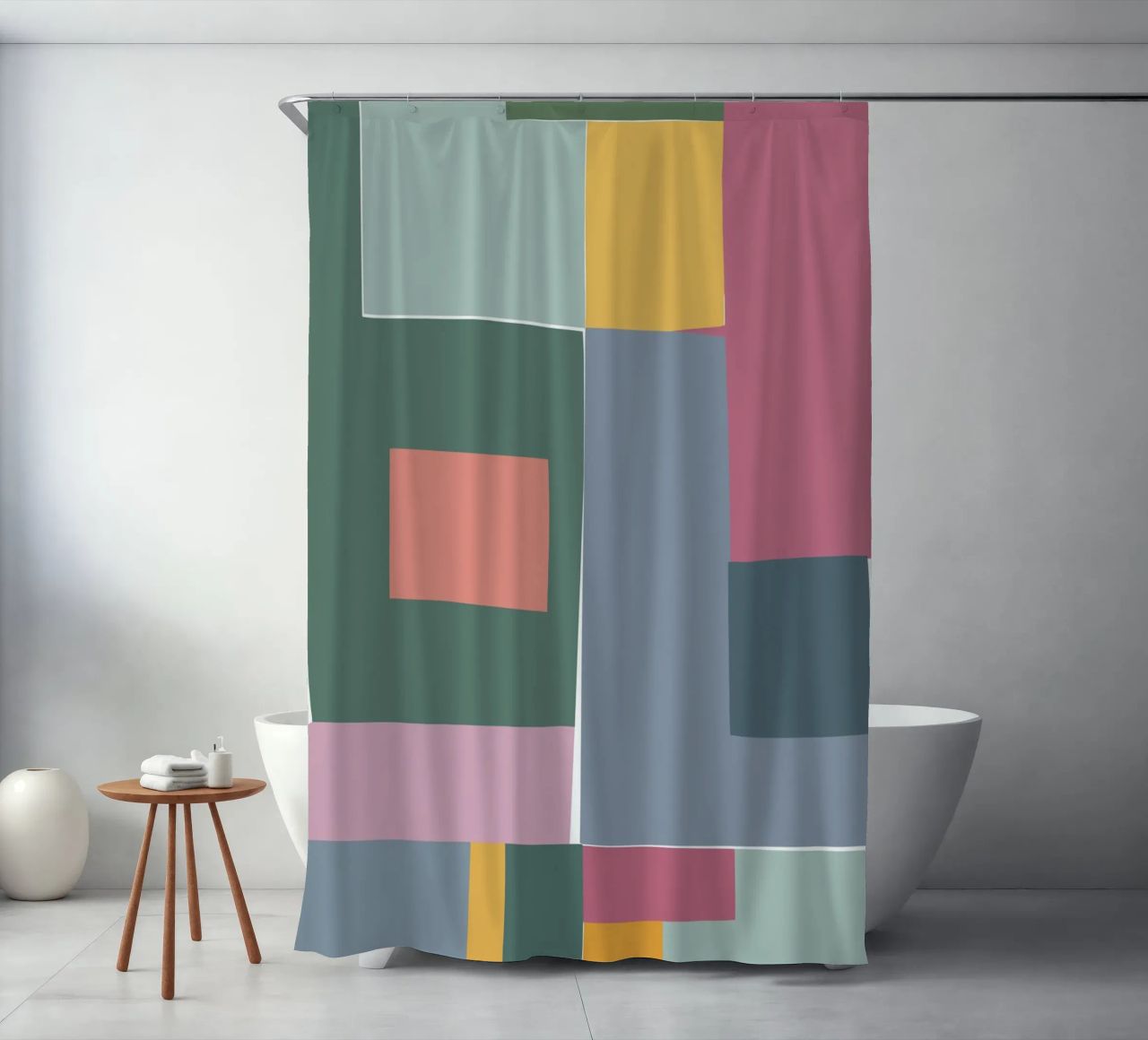 Mosaic Tertiaries | Color Blocking tenda da doccia da sabidussi