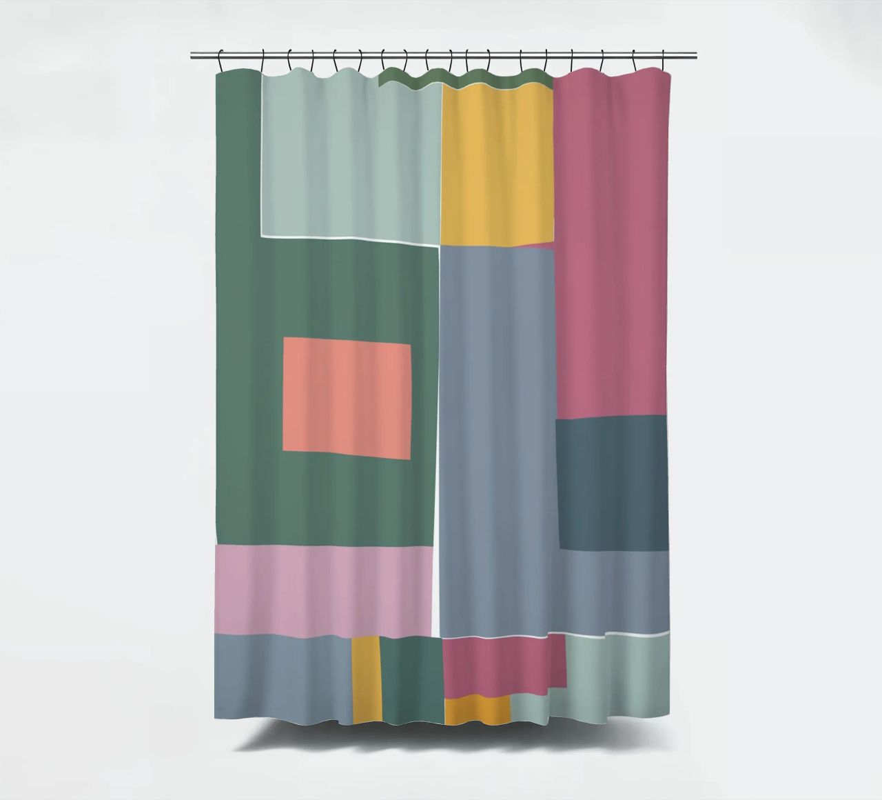 Mosaic Tertiaries | Color Blocking tenda da doccia da sabidussi