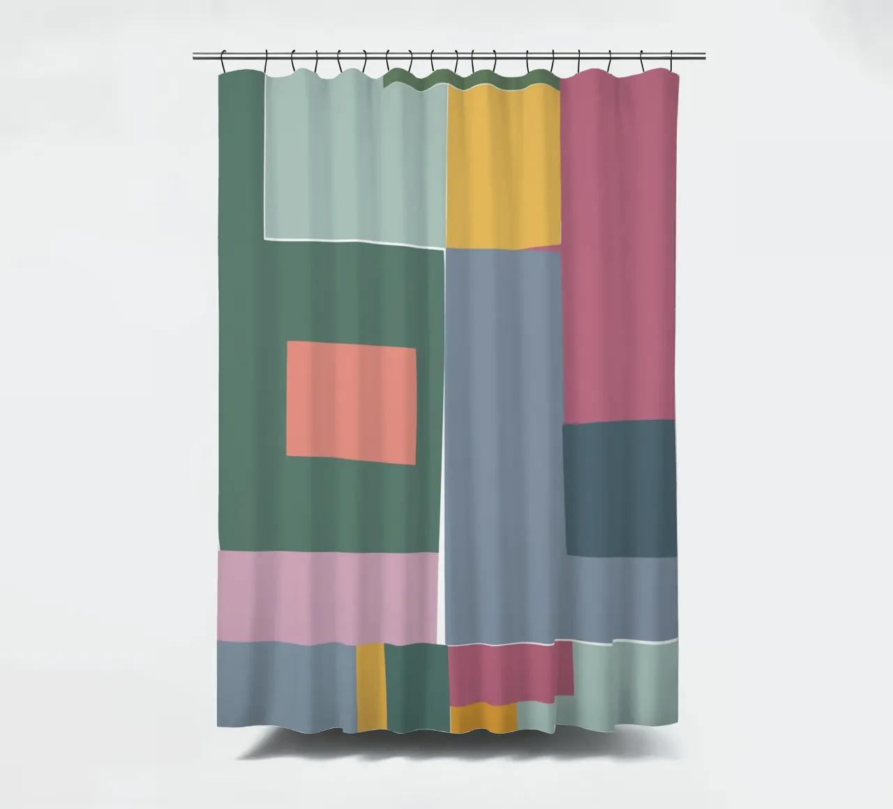 Mosaic Tertiaries | Color Blocking tenda da doccia da sabidussi
