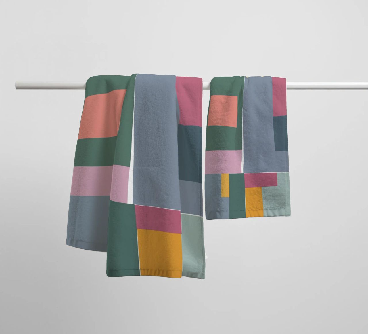 Mosaic Tertiaries | Color Blocking asciugamano da bagno da sabidussi
