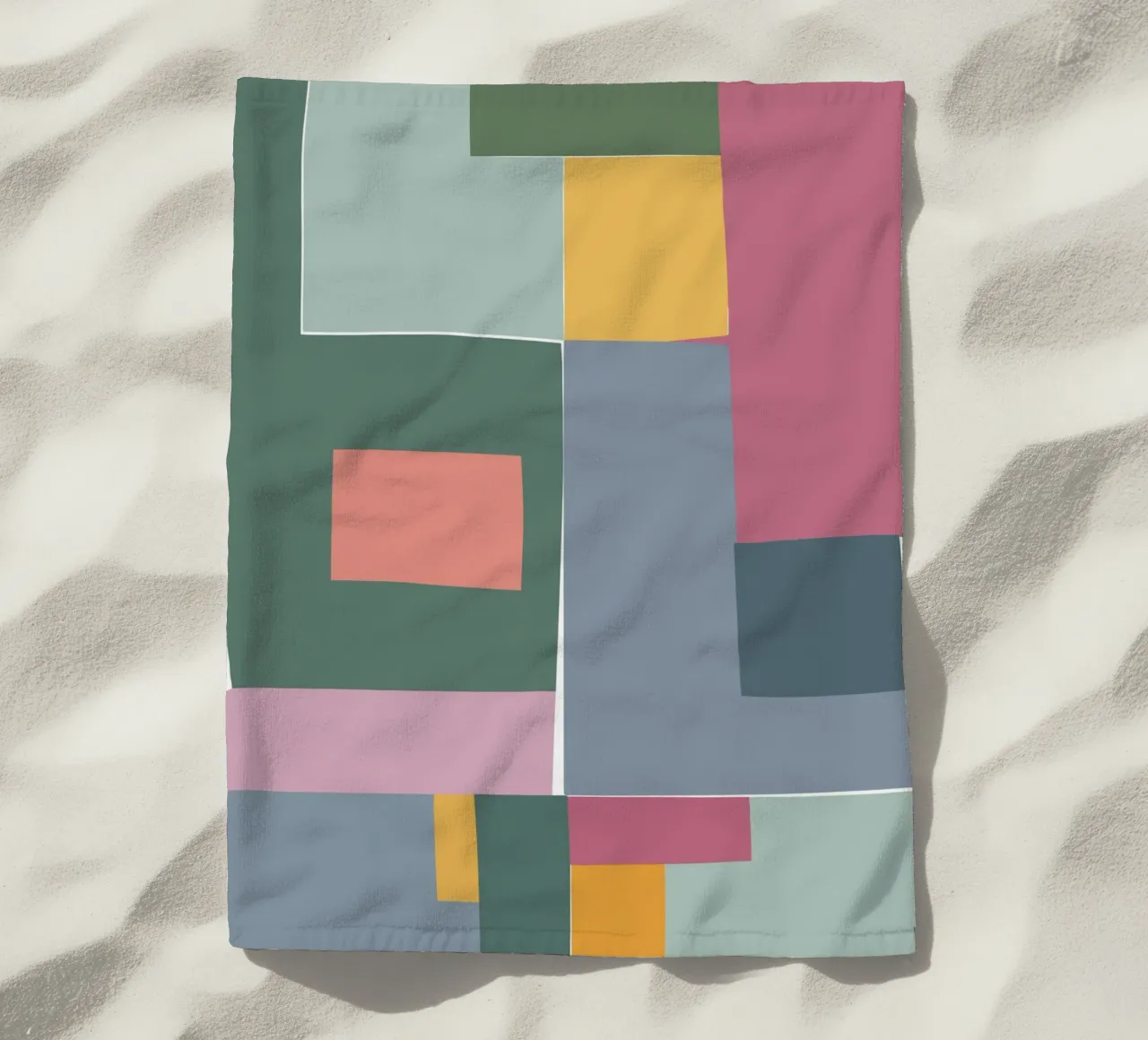 Mosaic Tertiaries | Color Blocking beach towel by sabidussi