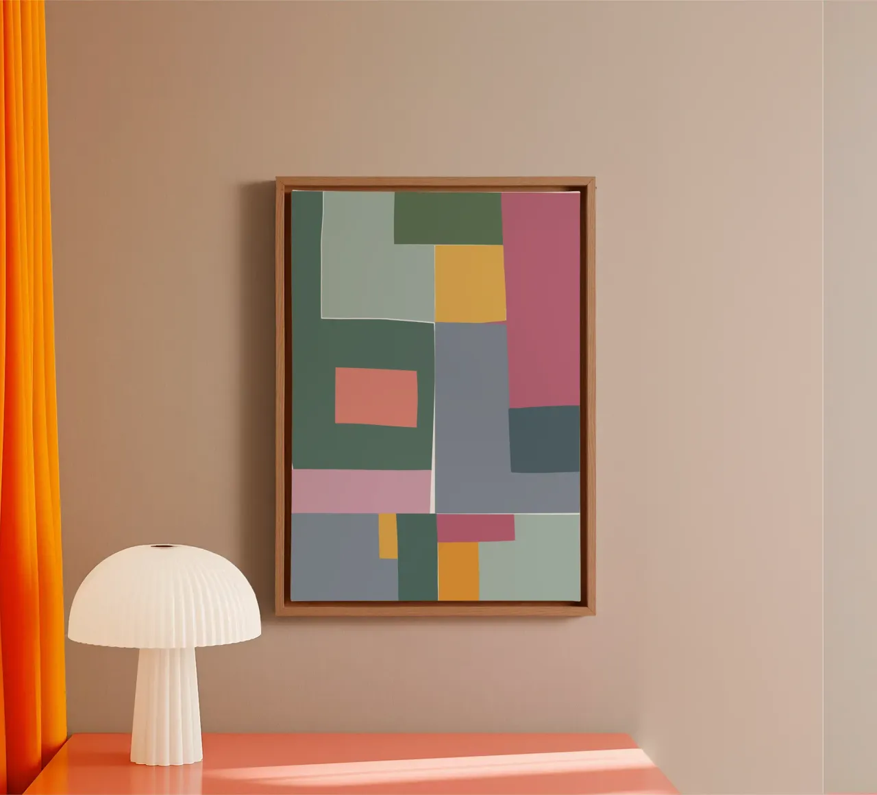 Mosaic Tertiaries | Color Blocking toile avec Caisse américaine de sabidussi