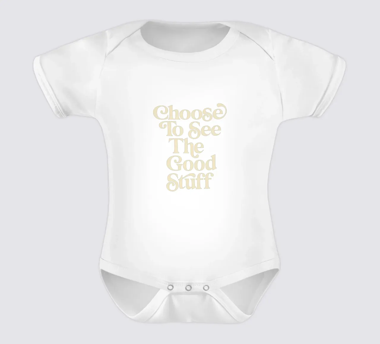 Scegliere di vedere le cose belle Design tipografico elegante body neonato maniche corte da THE MOTIVATED TYPE