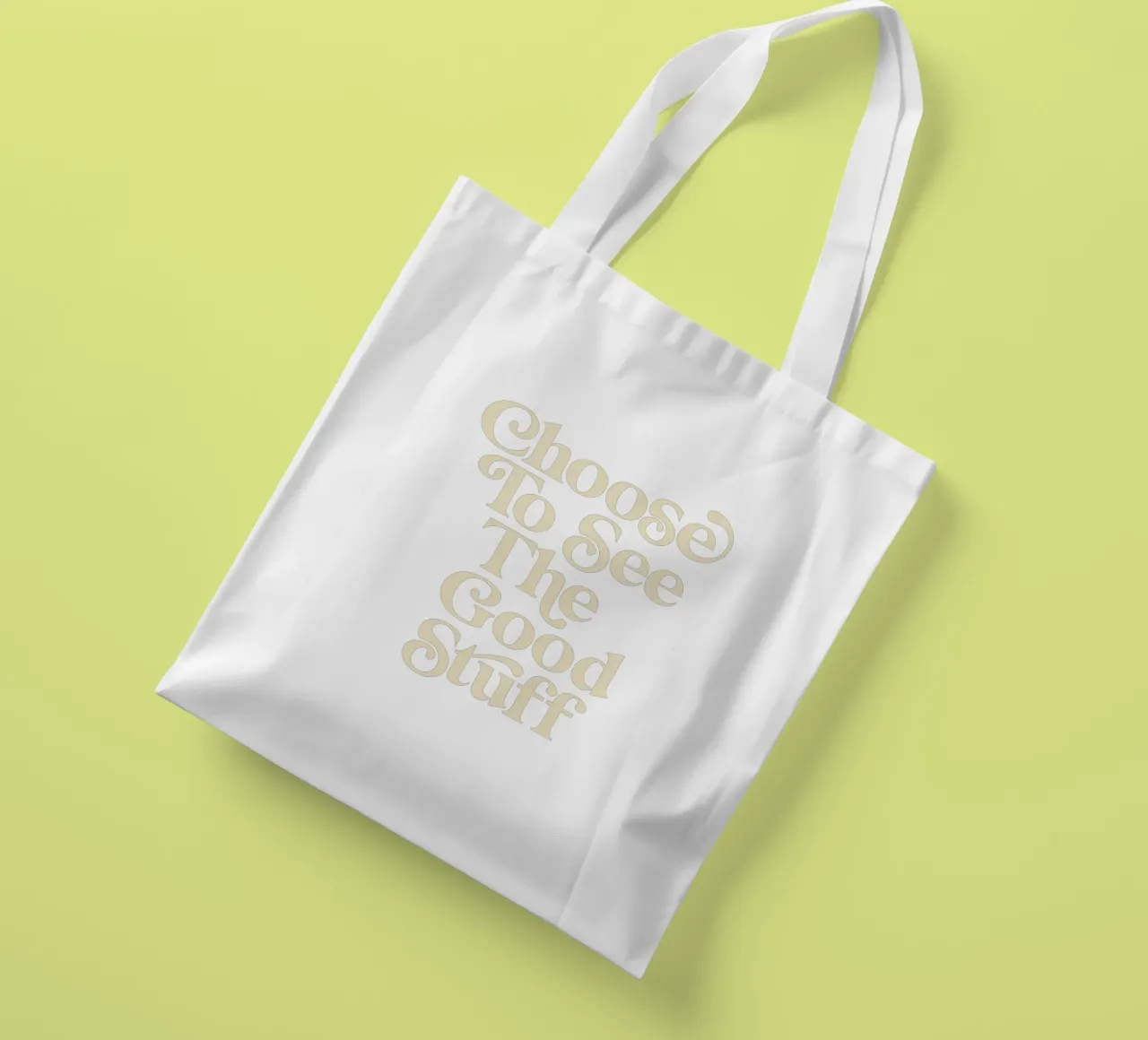 Scegliere di vedere le cose belle Design tipografico elegante borsa in juta da THE MOTIVATED TYPE