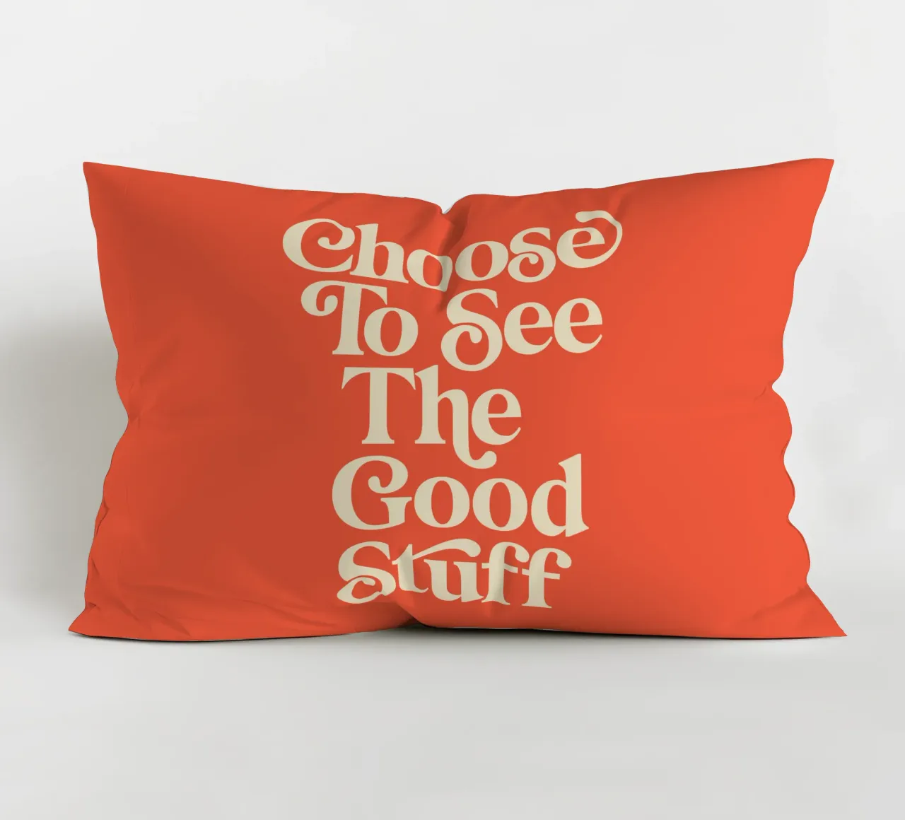 Scegliere di vedere le cose belle Design tipografico elegante cuscino da THE MOTIVATED TYPE