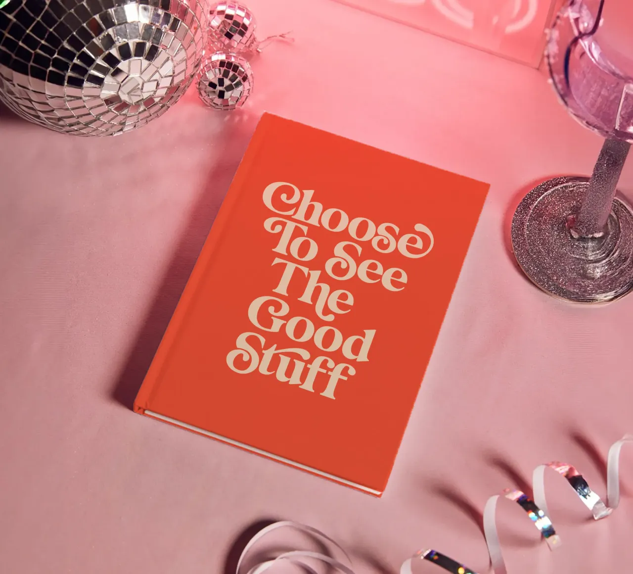 Choose to See the Good Stuff Stylish Typografie Design notebook by THE MOTIVATED TYPE
