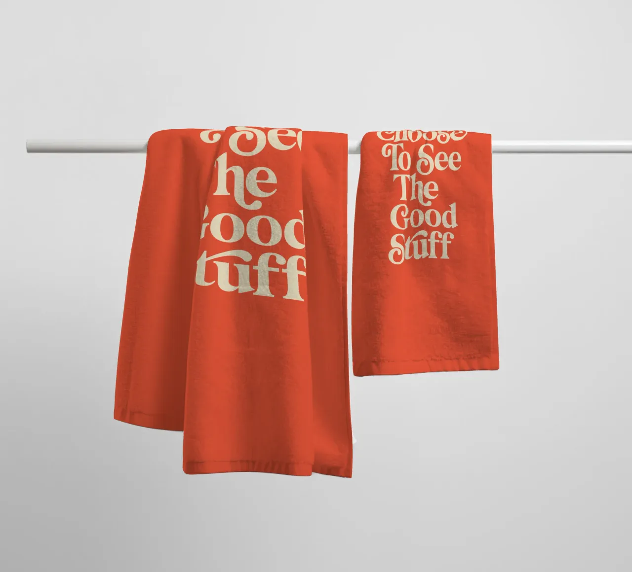 Scegliere di vedere le cose belle Design tipografico elegante asciugamano da bagno da THE MOTIVATED TYPE