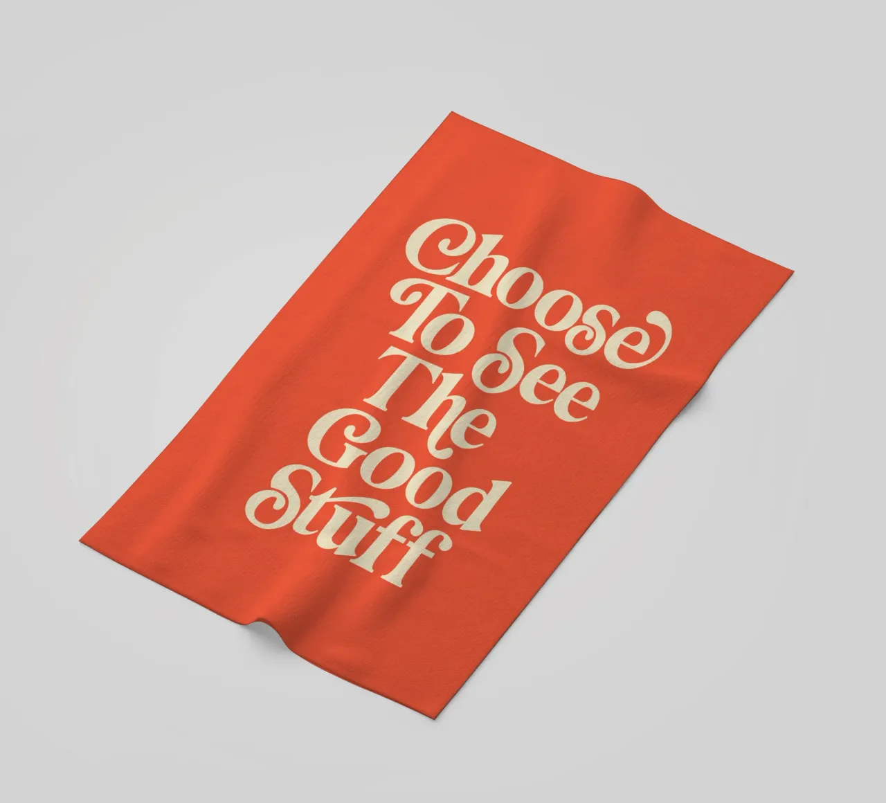 Scegliere di vedere le cose belle Design tipografico elegante telo mare da THE MOTIVATED TYPE