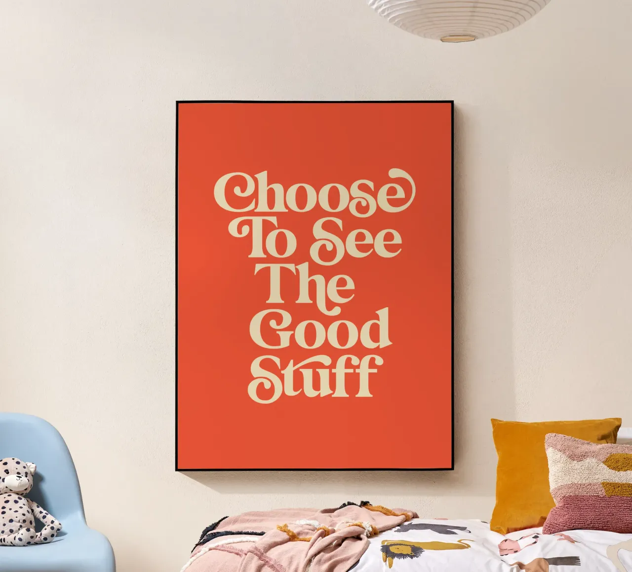 Scegliere di vedere le cose belle Design tipografico elegante plexiglass da THE MOTIVATED TYPE