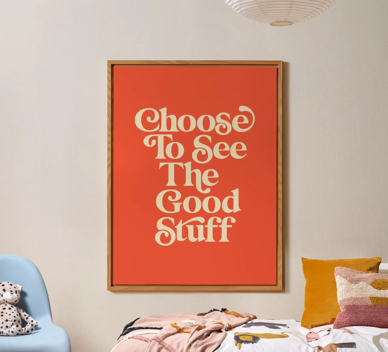 Scegliere di vedere le cose belle Design tipografico elegante alluminio dibond da THE MOTIVATED TYPE
