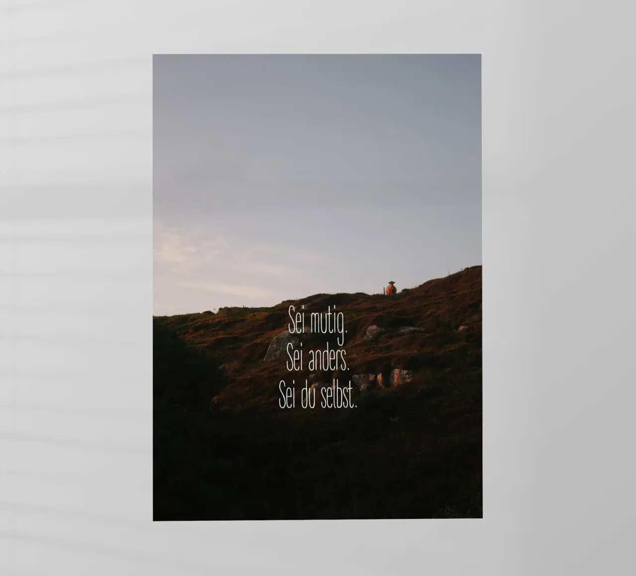 Sei mutig, sei anders, sei du selbst pellicola backlit da Wild Horizon Studio