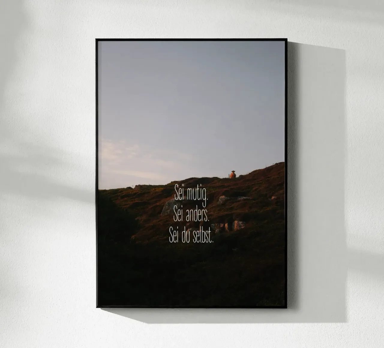 Sei mutig, sei anders, sei du selbst plexiglass da Wild Horizon Studio