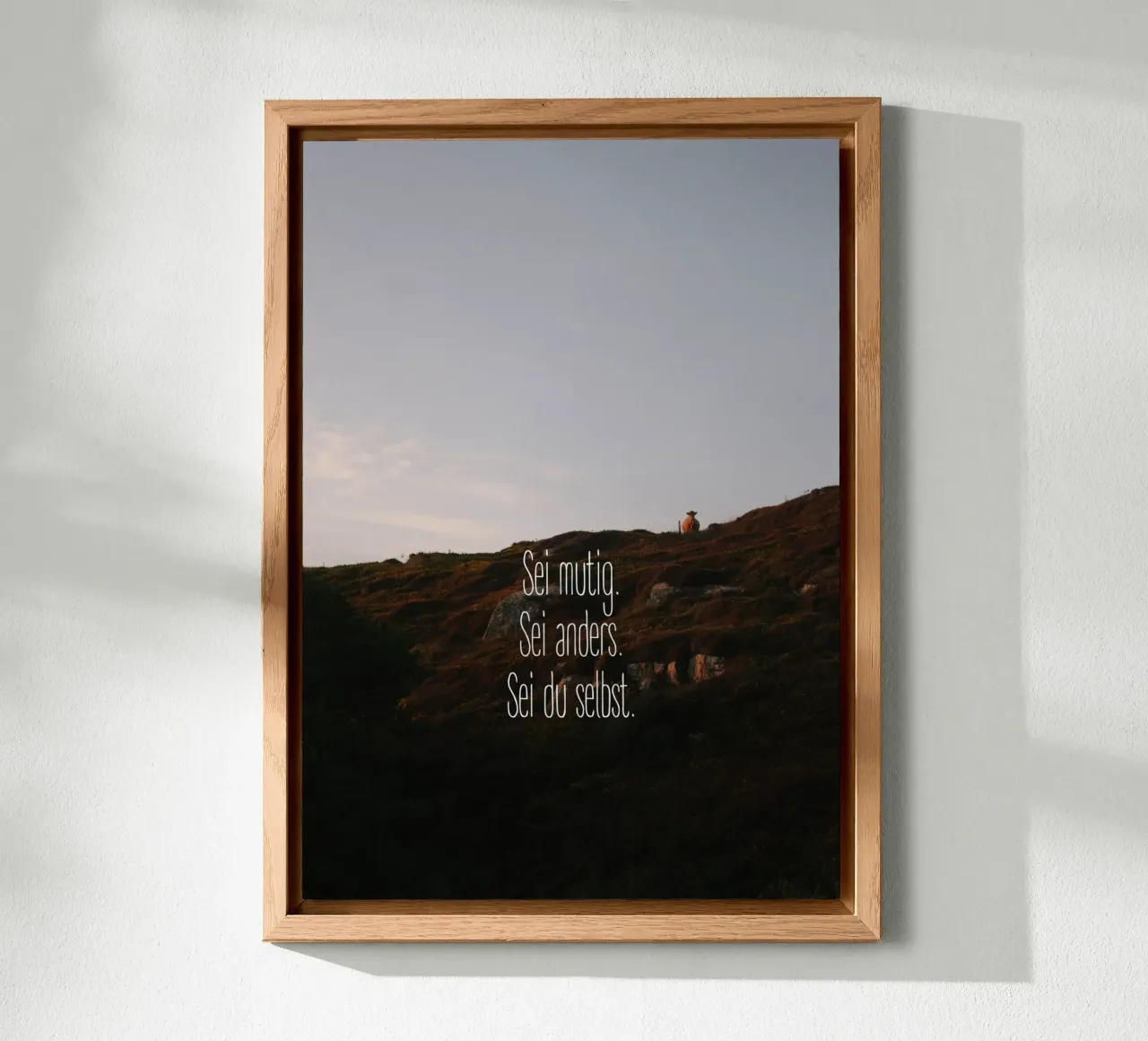 Sei mutig, sei anders, sei du selbst forex plate by Wild Coast Studio
