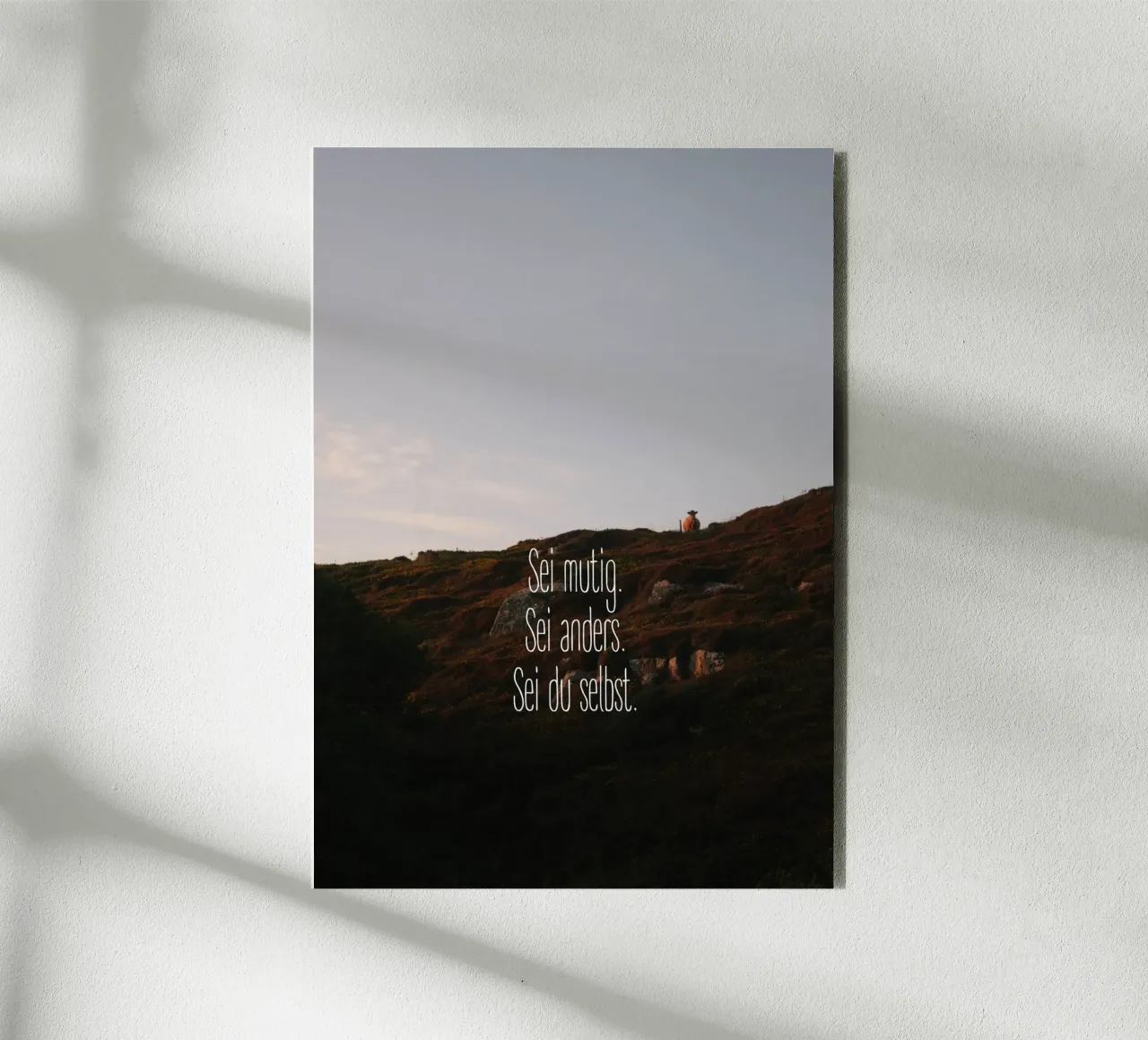 Sei mutig, sei anders, sei du selbst forex plate by Wild Coast Studio