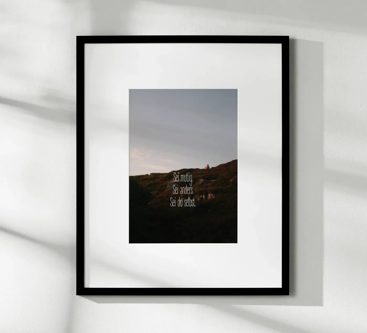 Sei mutig, sei anders, sei du selbst poster by Wild Coast Studio