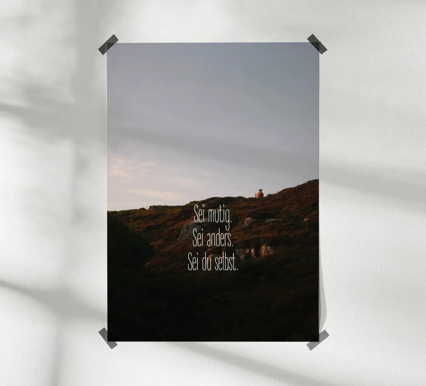 Sei mutig, sei anders, sei du selbst poster by Wild Coast Studio
