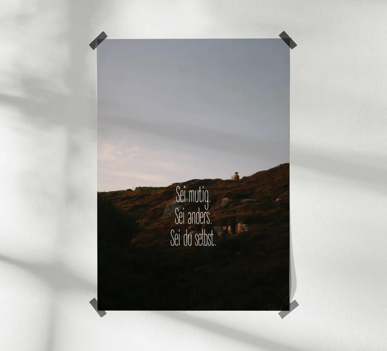 Sei mutig, sei anders, sei du selbst poster by Wild Coast Studio