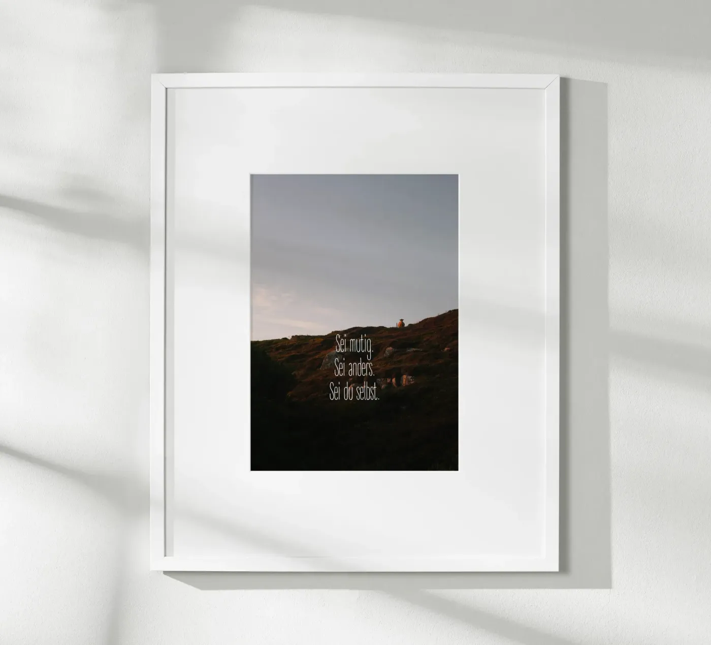 Sei mutig, sei anders, sei du selbst poster by Wild Coast Studio