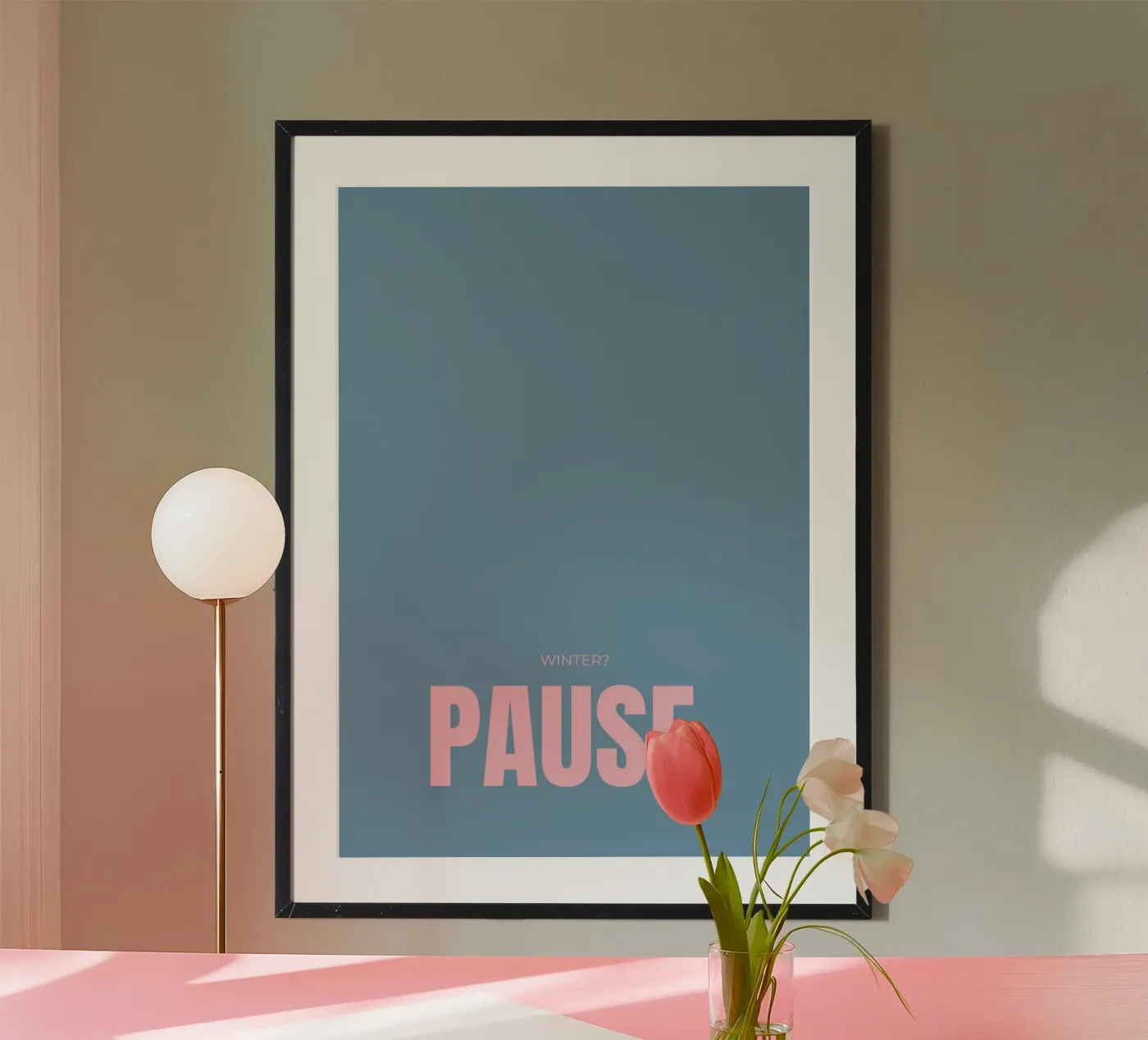 WINTER?PAUSE. poster van lisasflausenimkopf