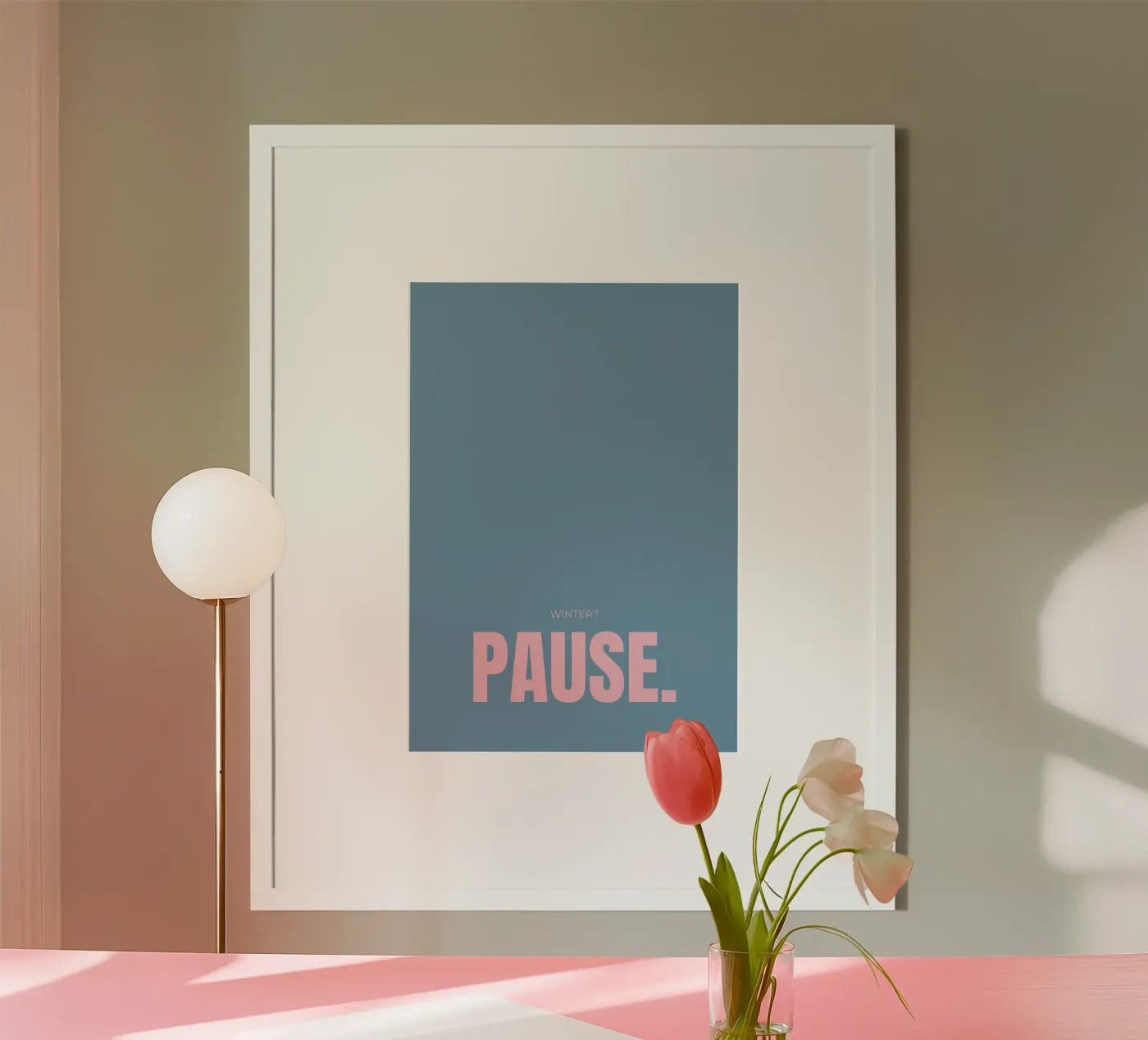 WINTER?PAUSE. poster van lisasflausenimkopf
