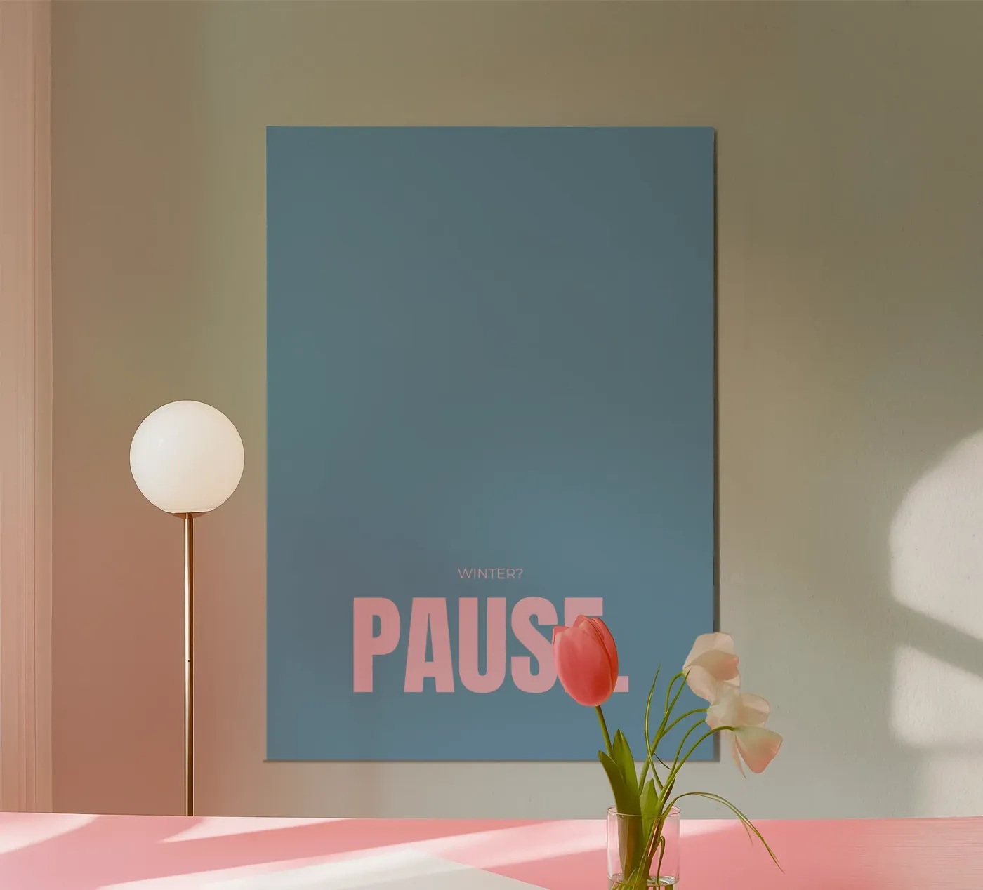 WINTER?PAUSE. poster van lisasflausenimkopf