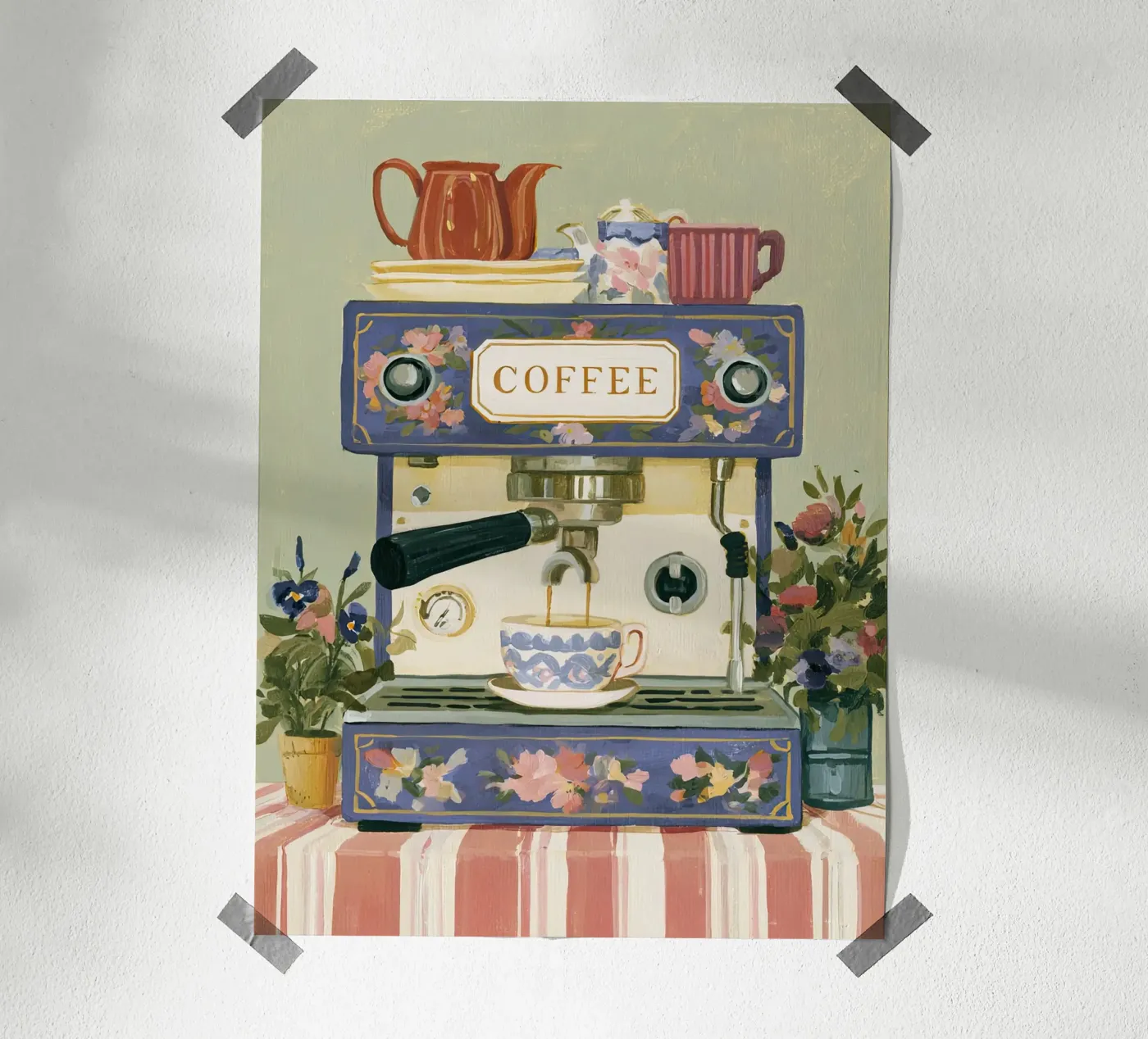 Caffè d'epoca poster da Rustic Grace Studio 02
