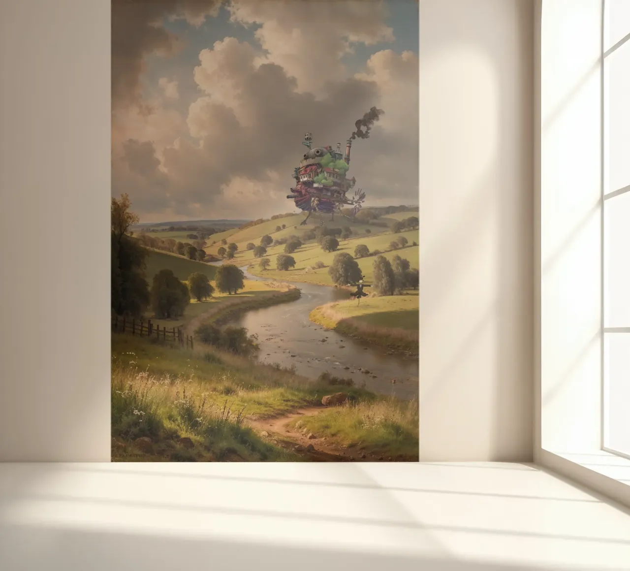 The Moving Castle in the Countryside | Limited Edition Print photo wallpaper by Renaissance Rebel