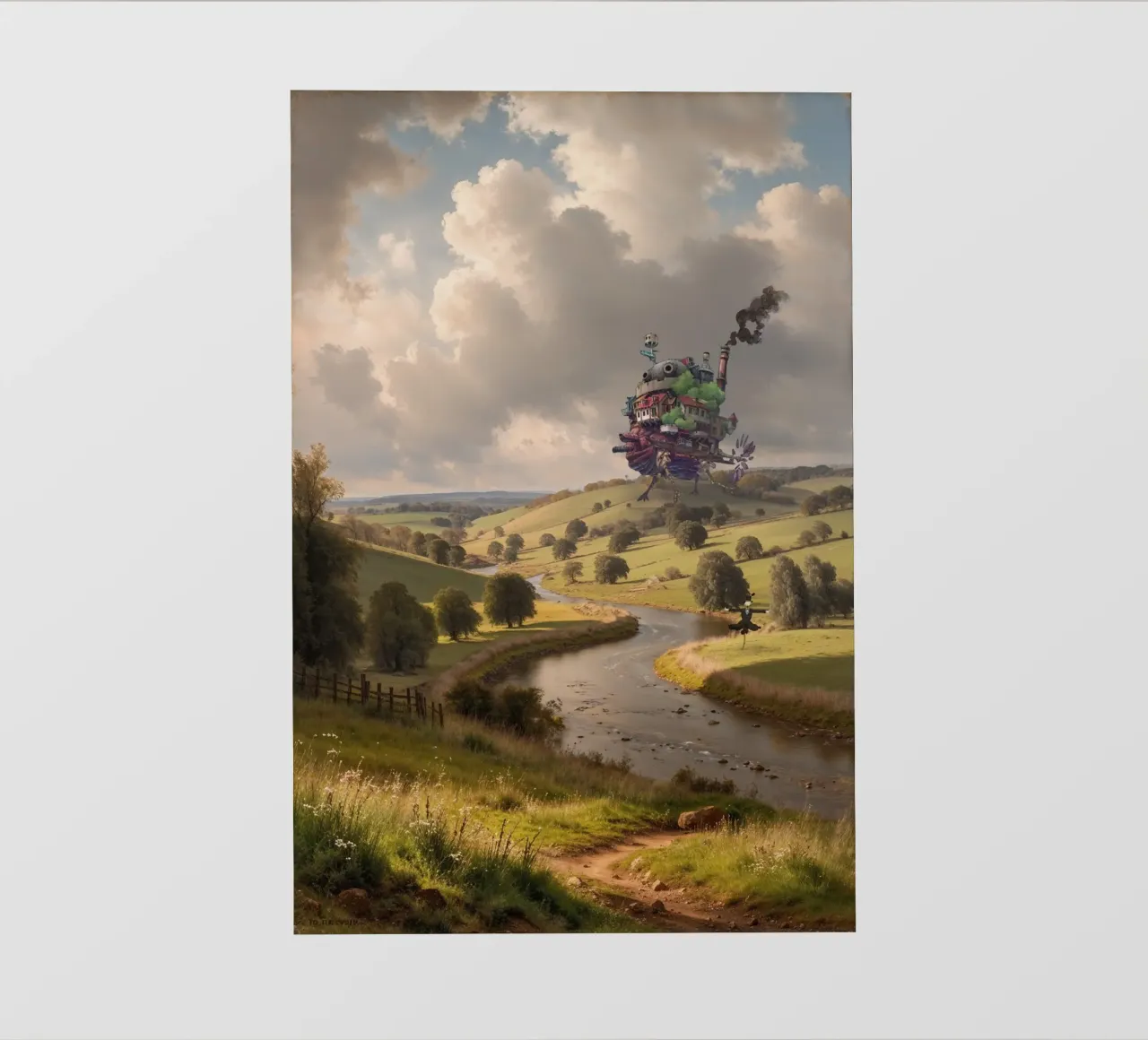 The Moving Castle in the Countryside | Limited Edition Print photo wallpaper by Renaissance Rebel
