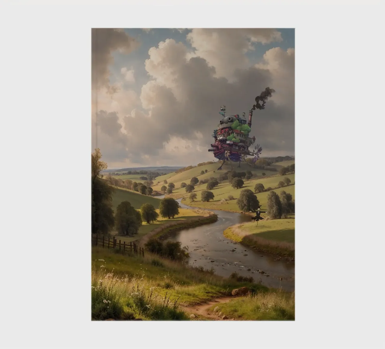The Moving Castle in the Countryside | Limited Edition Print notebook by Renaissance Rebel