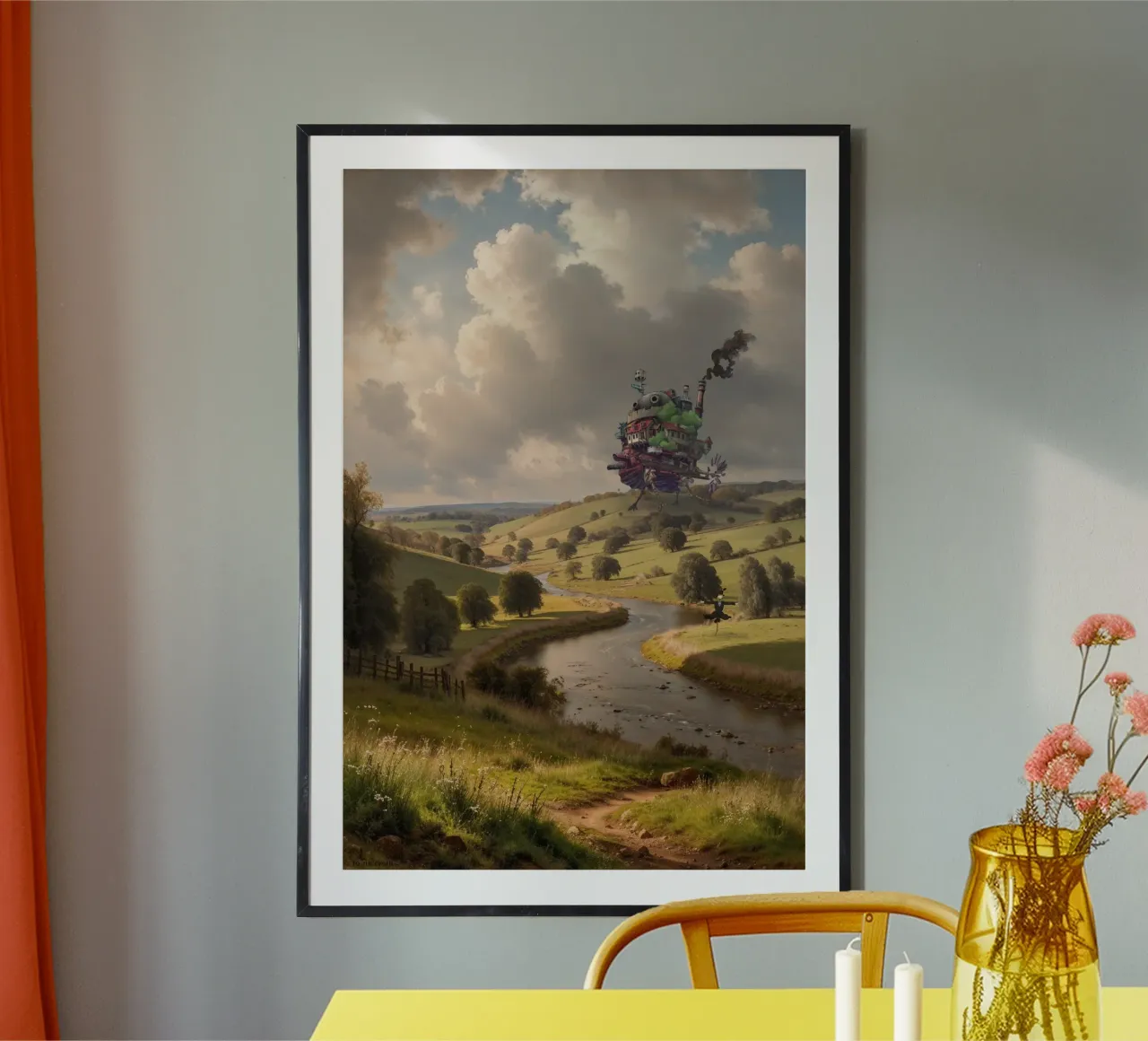 The Moving Castle in the Countryside | Limited Edition Print poster da Renaissance Rebel