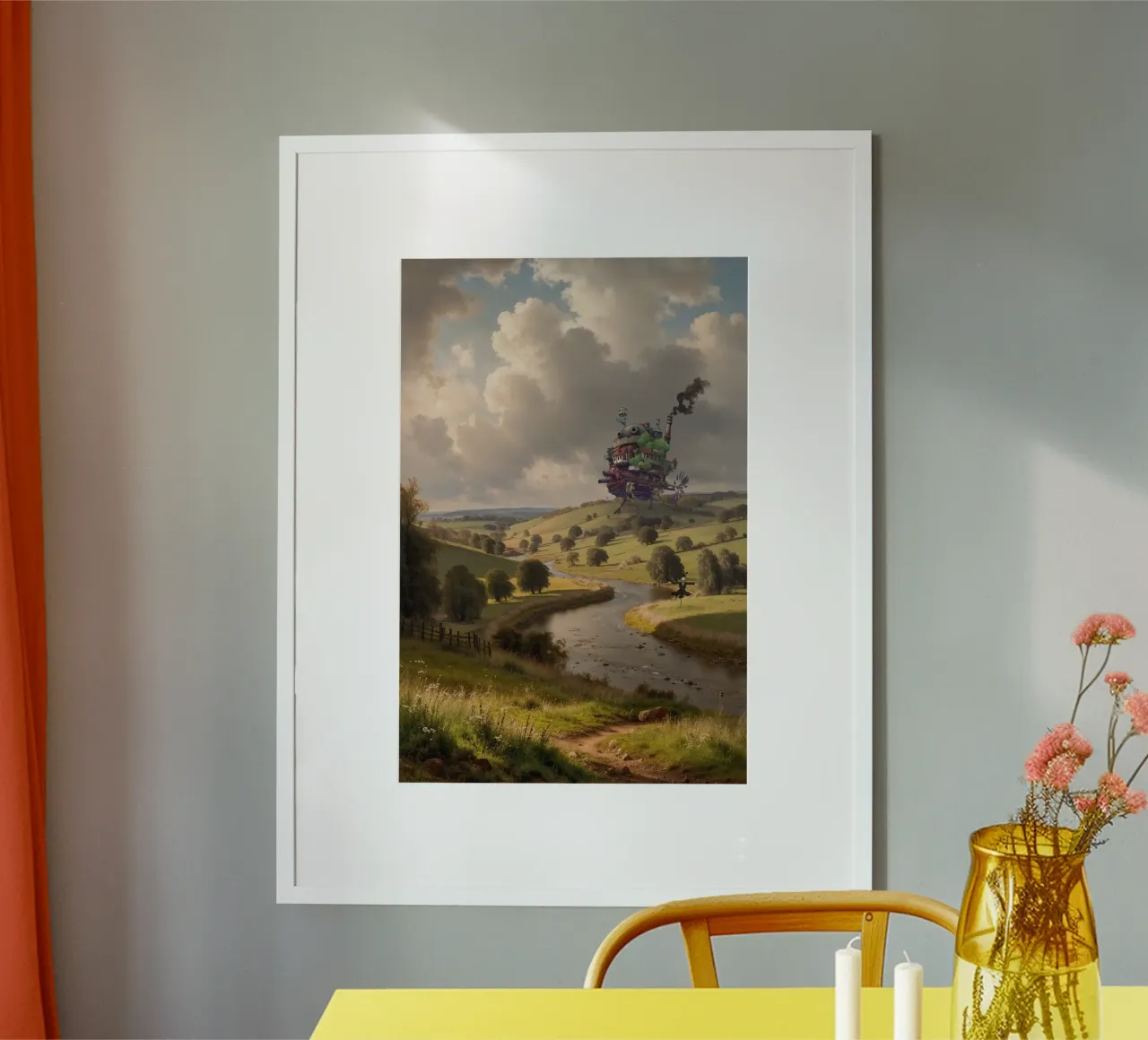The Moving Castle in the Countryside | Limited Edition Print poster da Renaissance Rebel