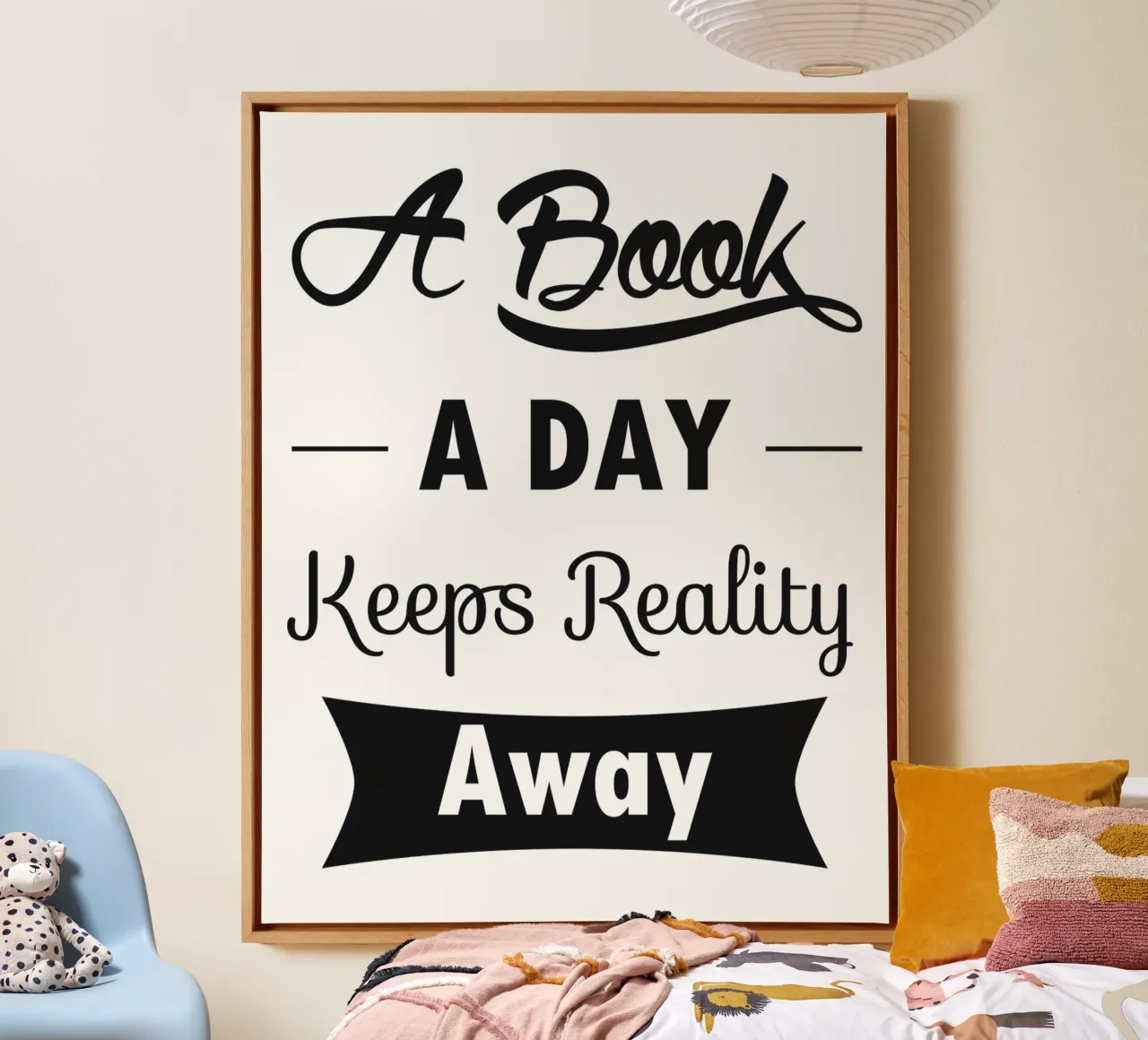 A Book A Day tela con Cornice a cassetta da IndigoBird