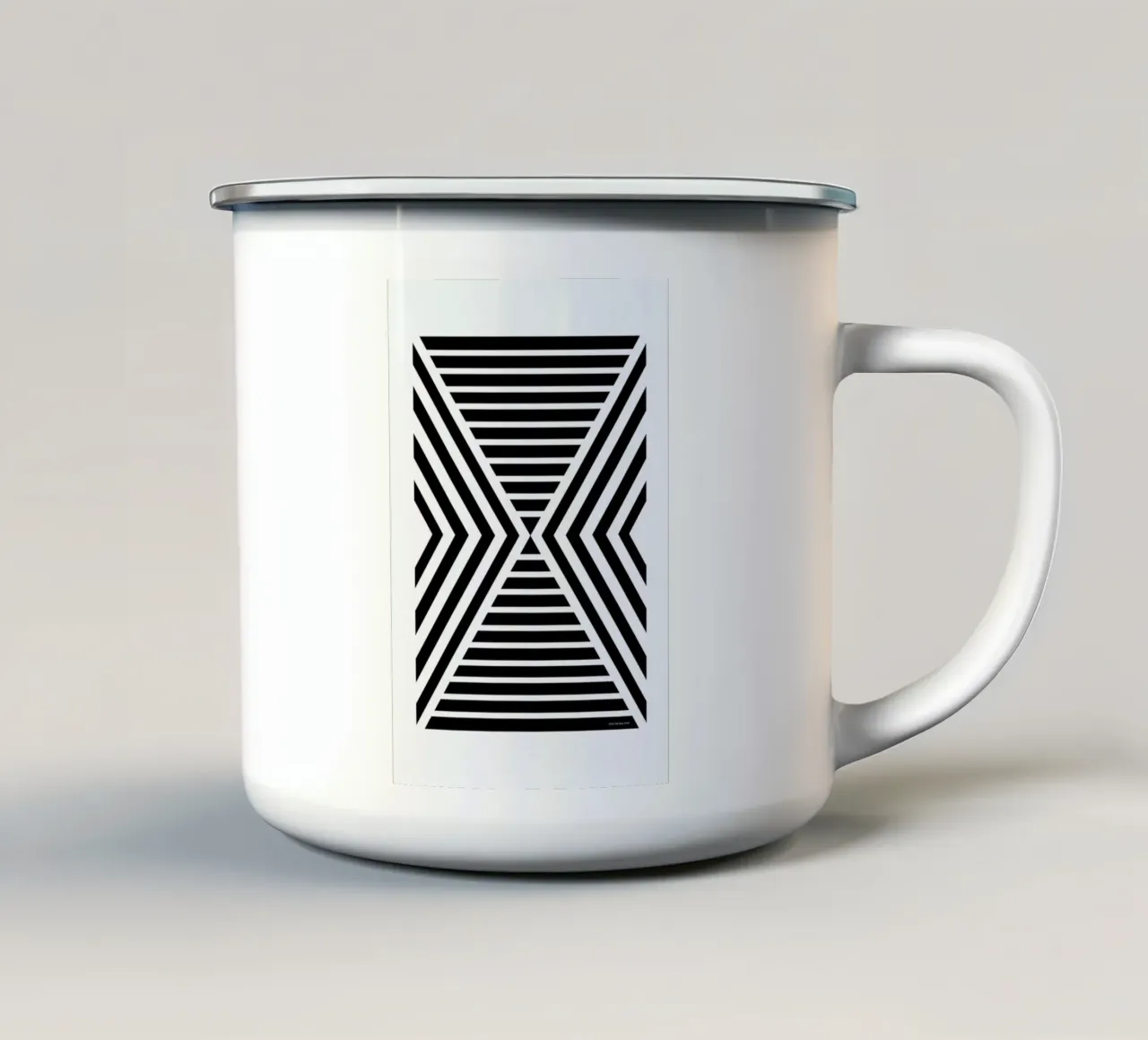 Optical tazza in smalto da The Wall Shop