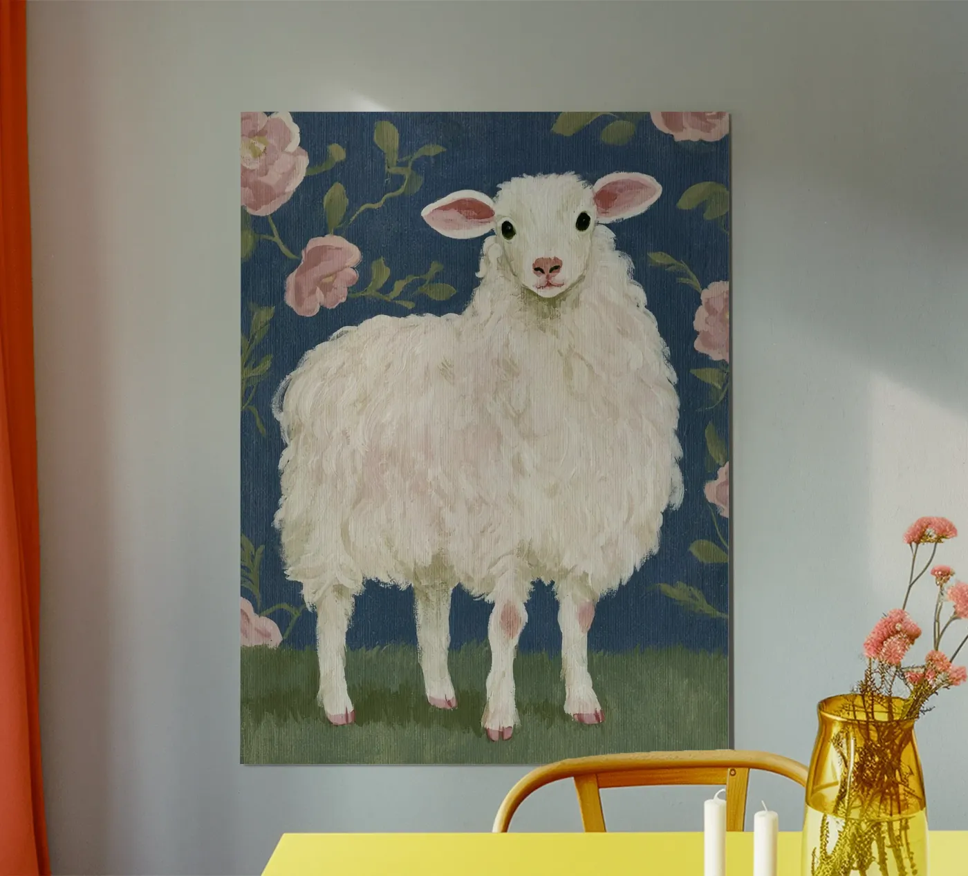Pecora floreale poster da Rustic Grace Studio 02