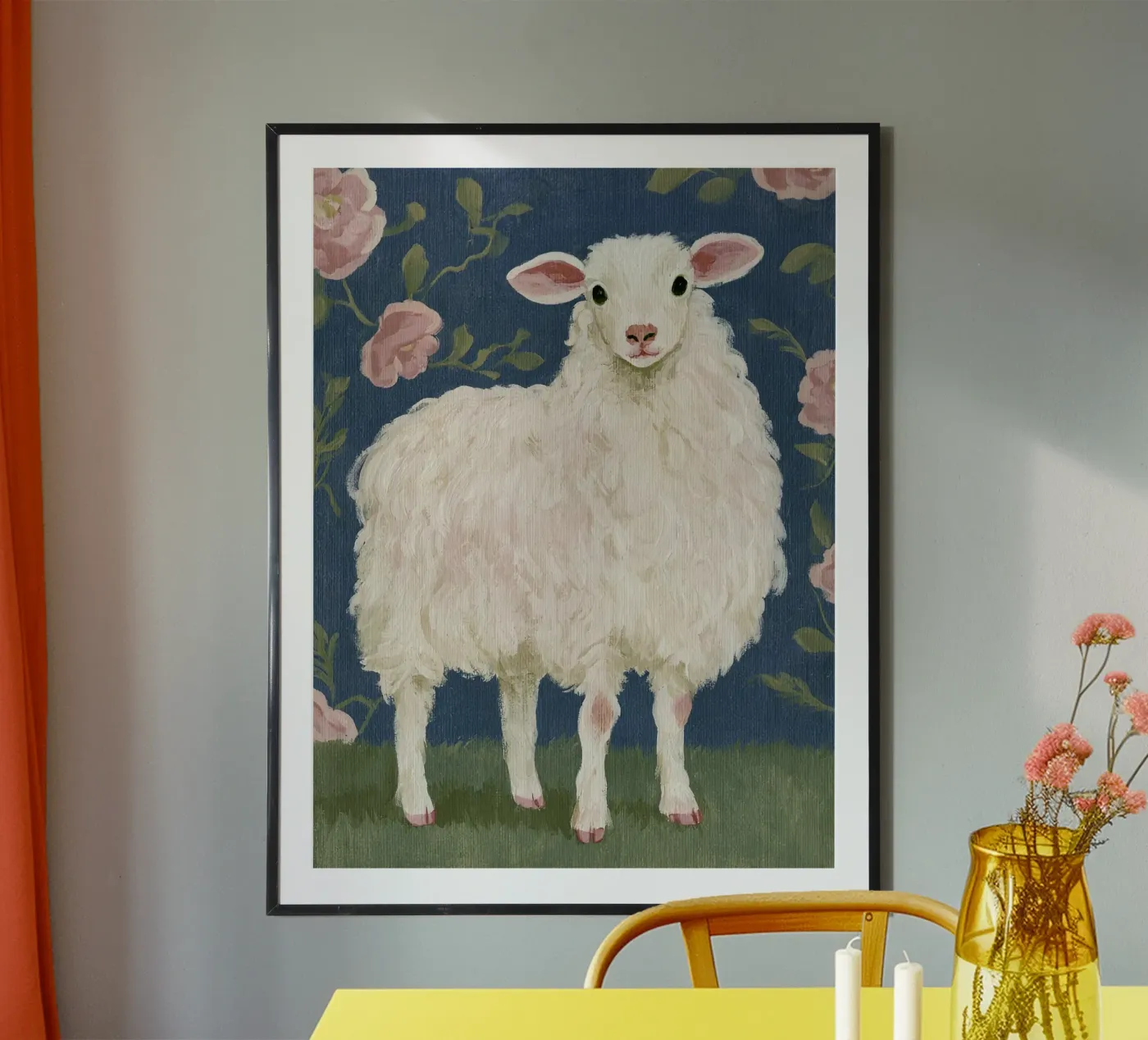Pecora floreale poster da Rustic Grace Studio 02