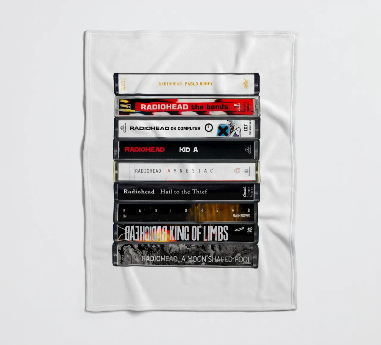 Radiohead - Album raccolti - Stampa su cassetta coperta in pile da MrMustardPrints