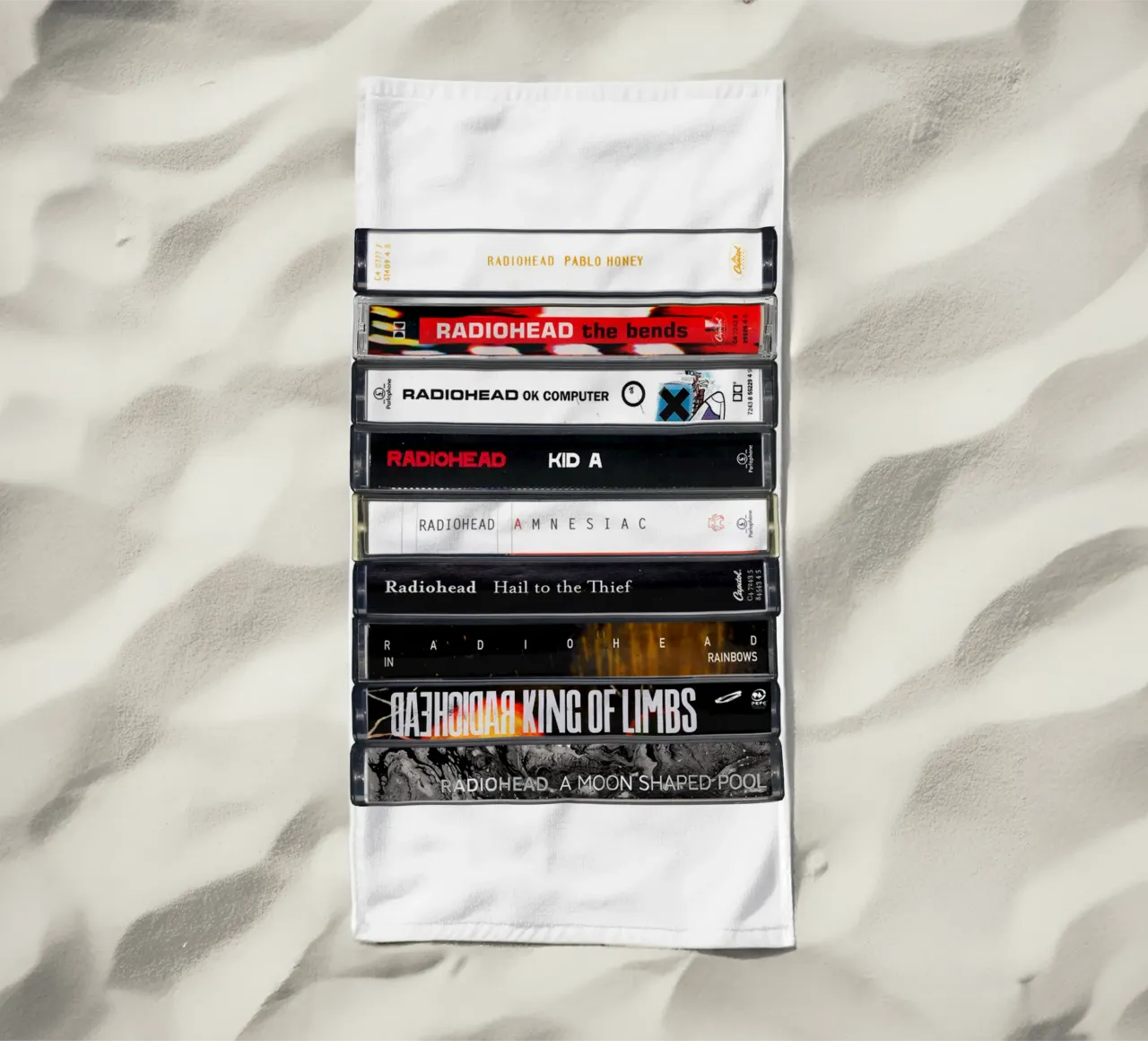 Radiohead - Album raccolti - Stampa su cassetta telo mare da MrMustardPrints