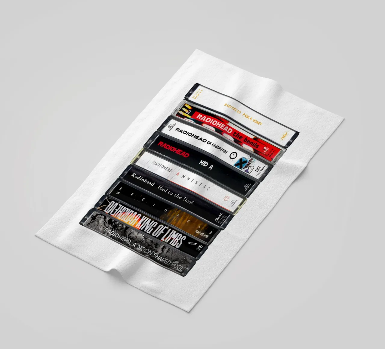 Radiohead - Album raccolti - Stampa su cassetta telo mare da MrMustardPrints