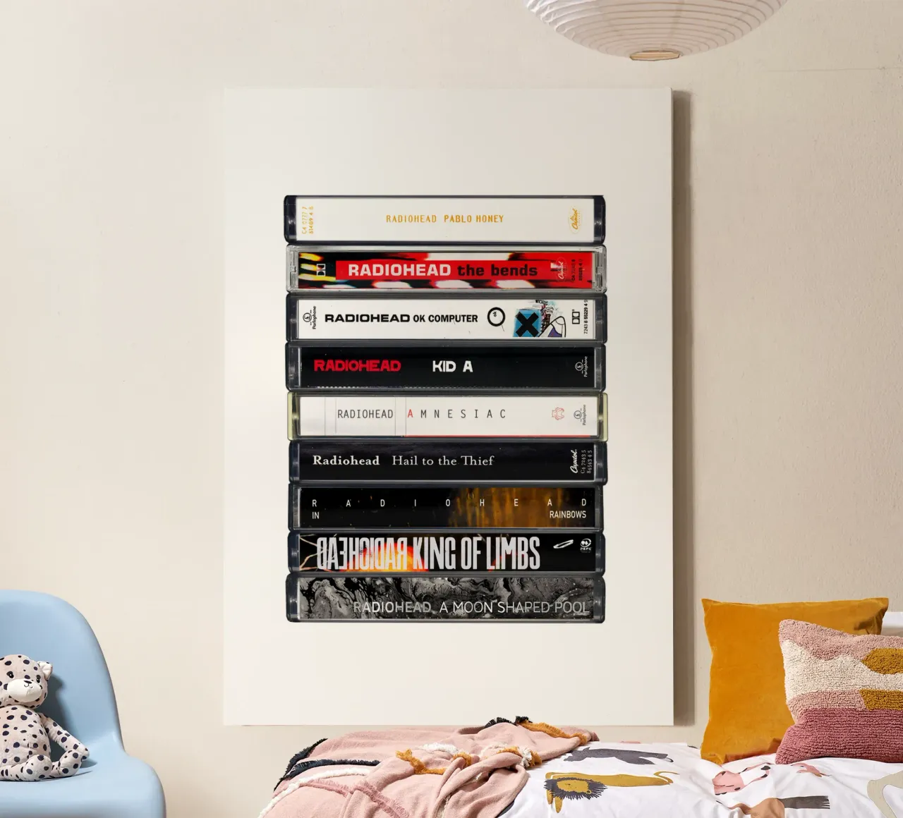 Radiohead - Collected Albums - Impresión en casete lienzo de MrMustardPrints