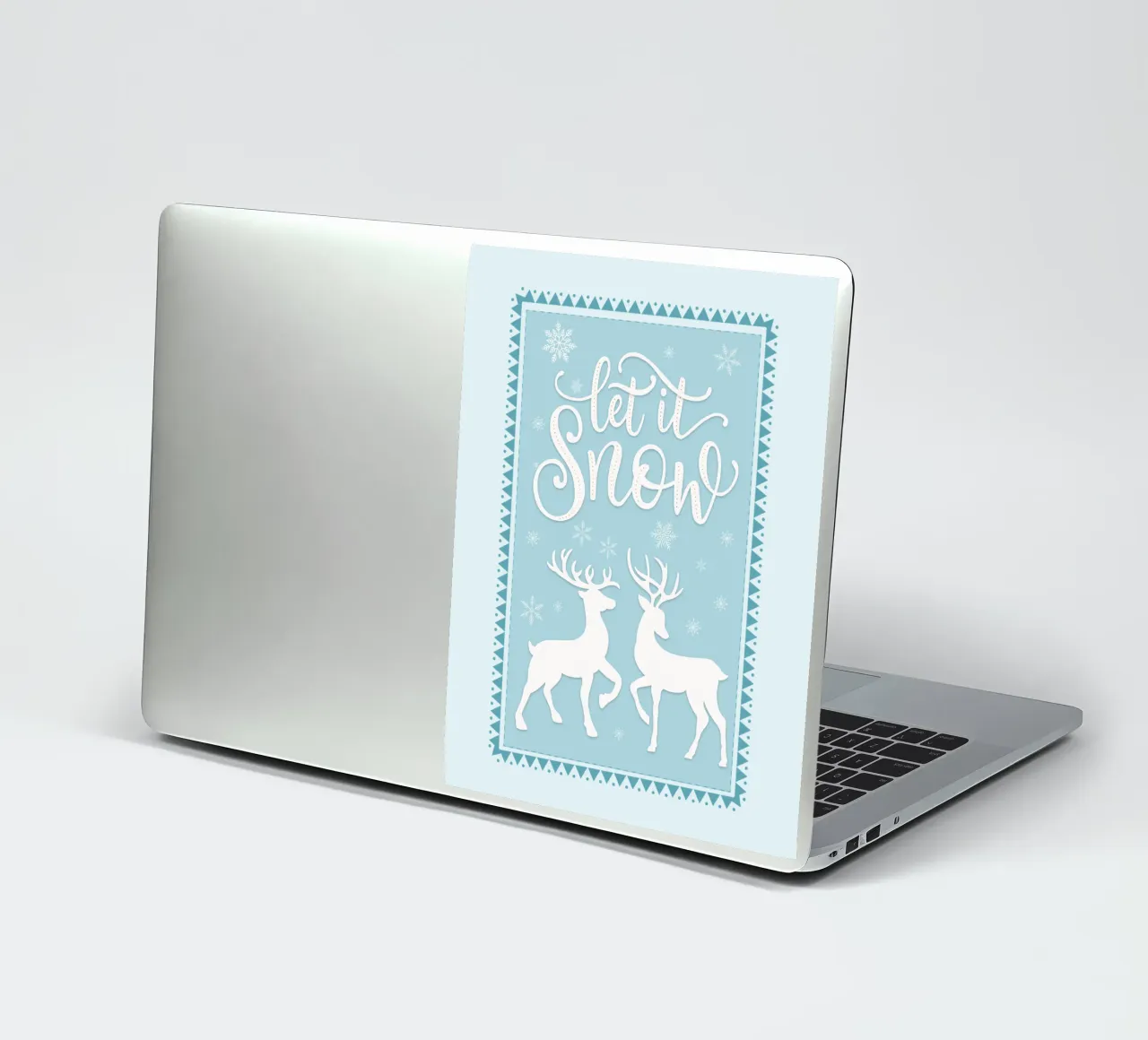 Merry Christmas with deer, roe deer and snowflakes sticker by CalliLetters