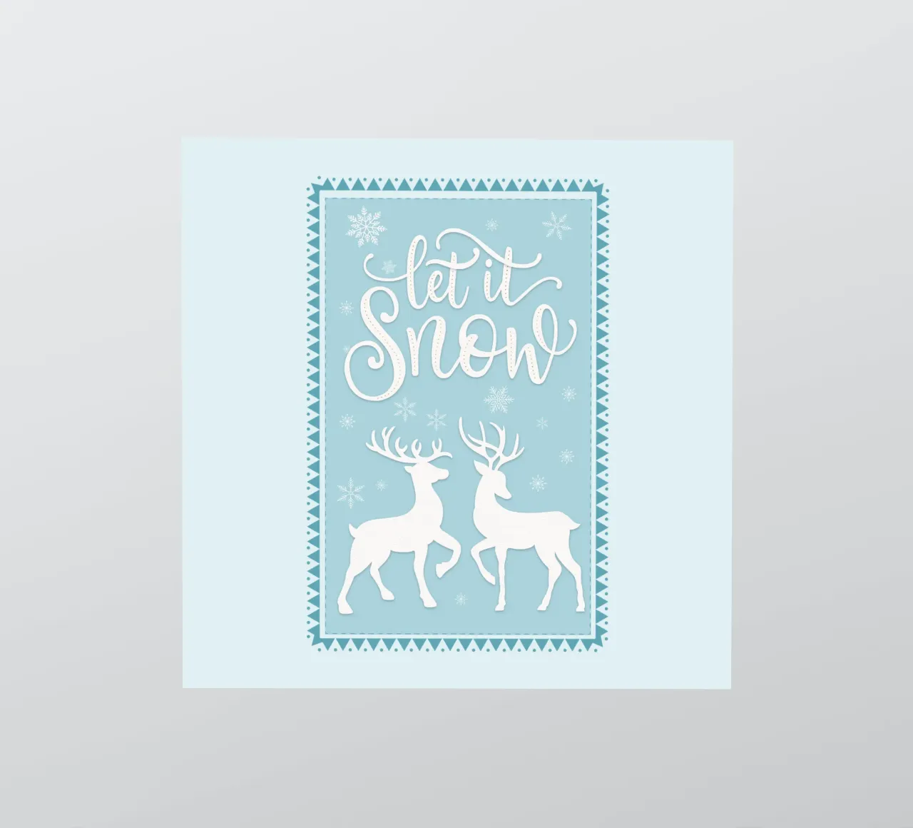 Merry Christmas with deer, roe deer and snowflakes sticker by CalliLetters