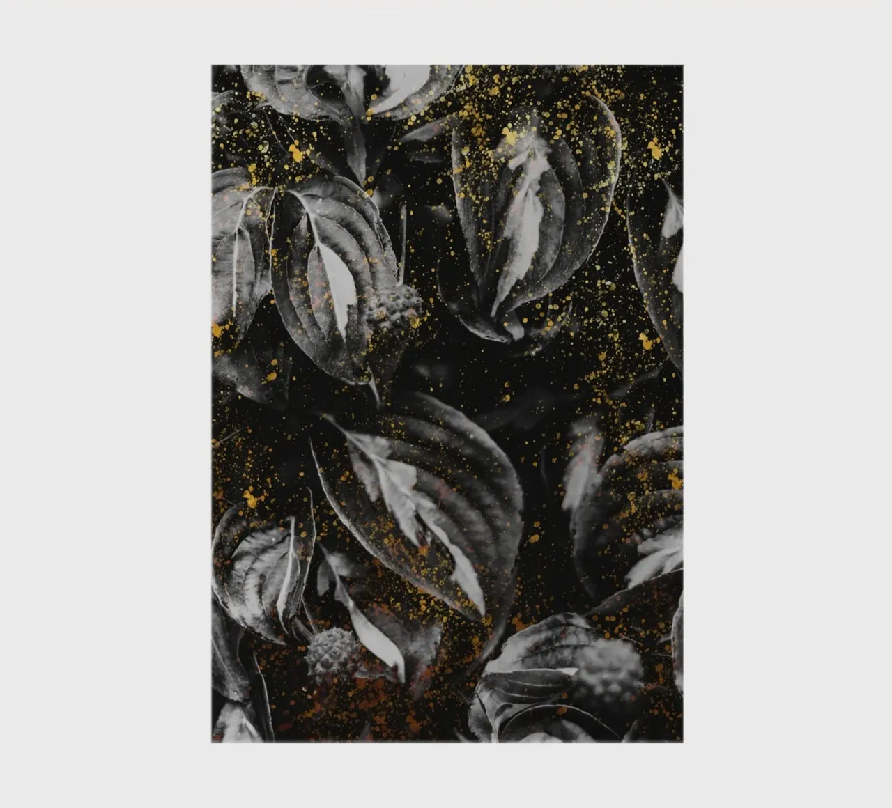 Black Leaves and Gold notebook by IndigoBird